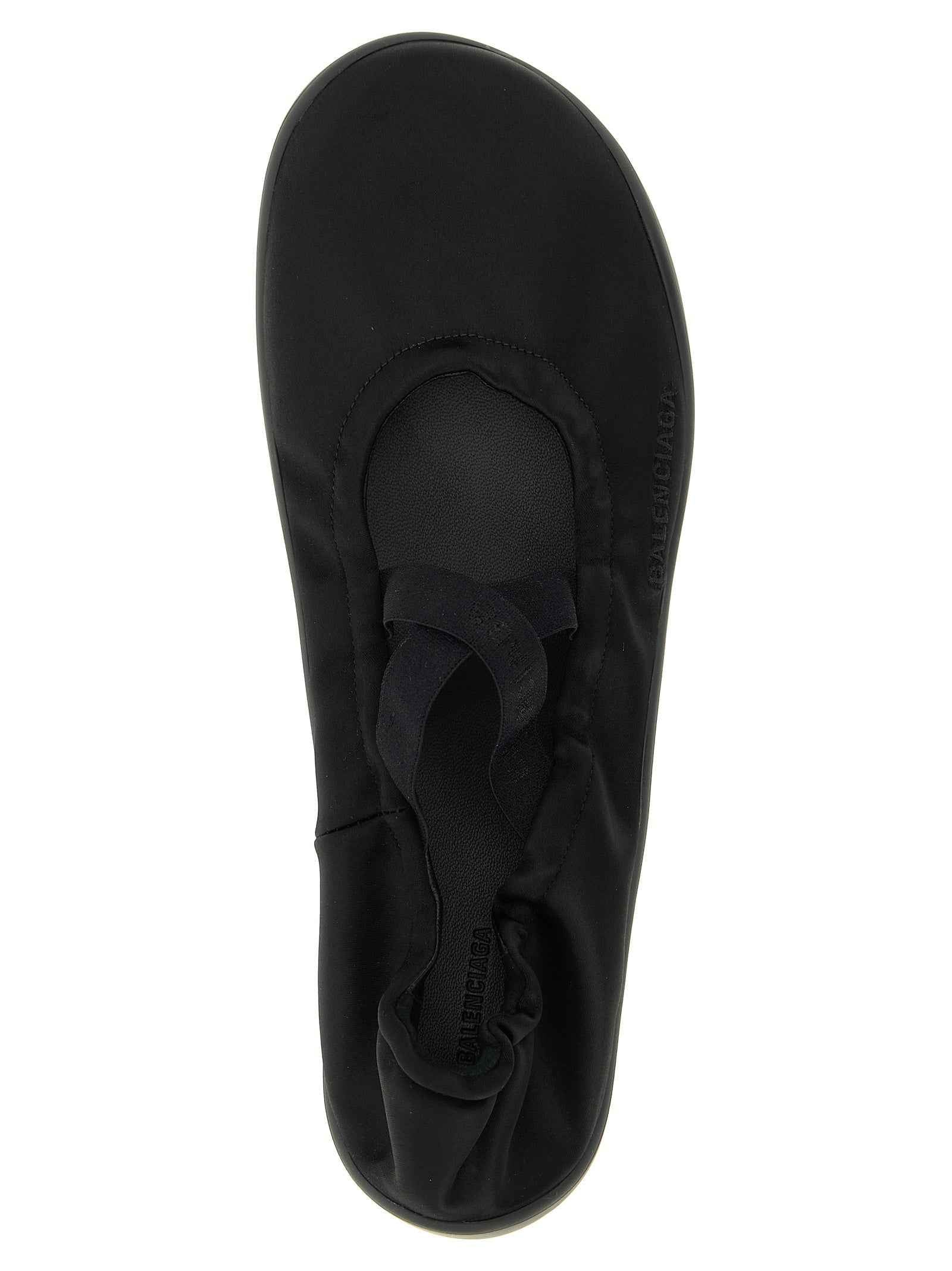 Balenciaga Black Polyester Ballet Flats
