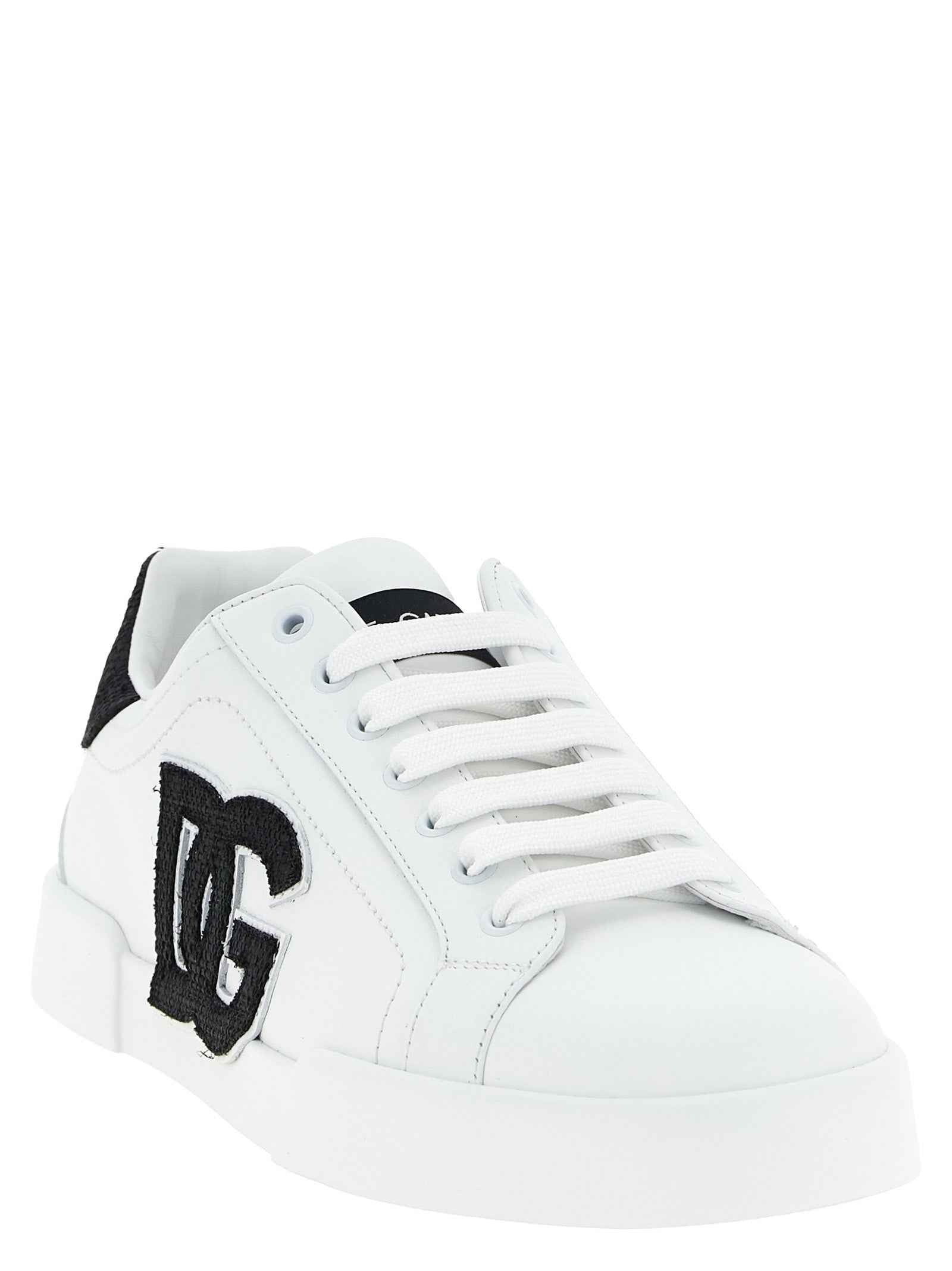 Dolce & Gabbana Bicolor Calfskin Low Top Sneakers
