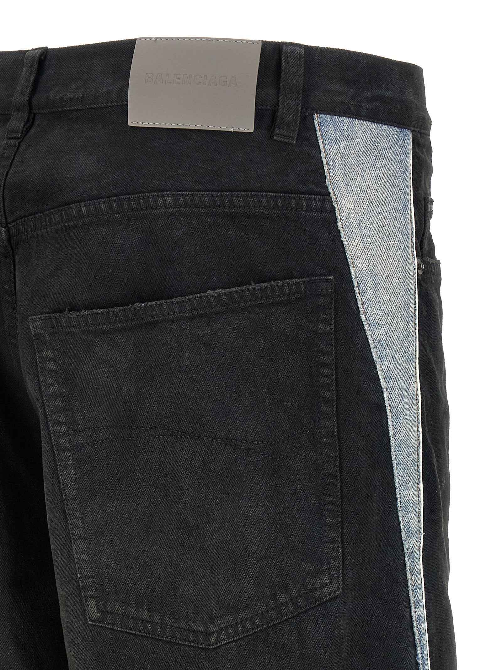 Balenciaga Black Cotton Flared Jeans