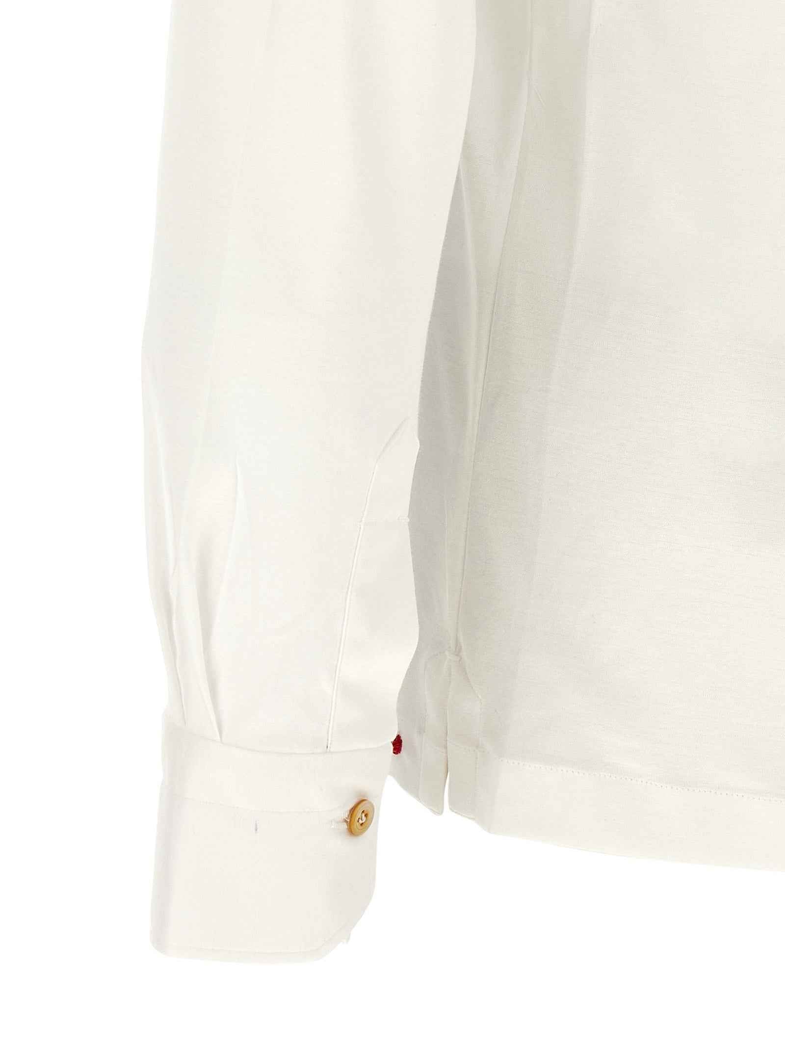 Kiton White Cotton Polo Shirt