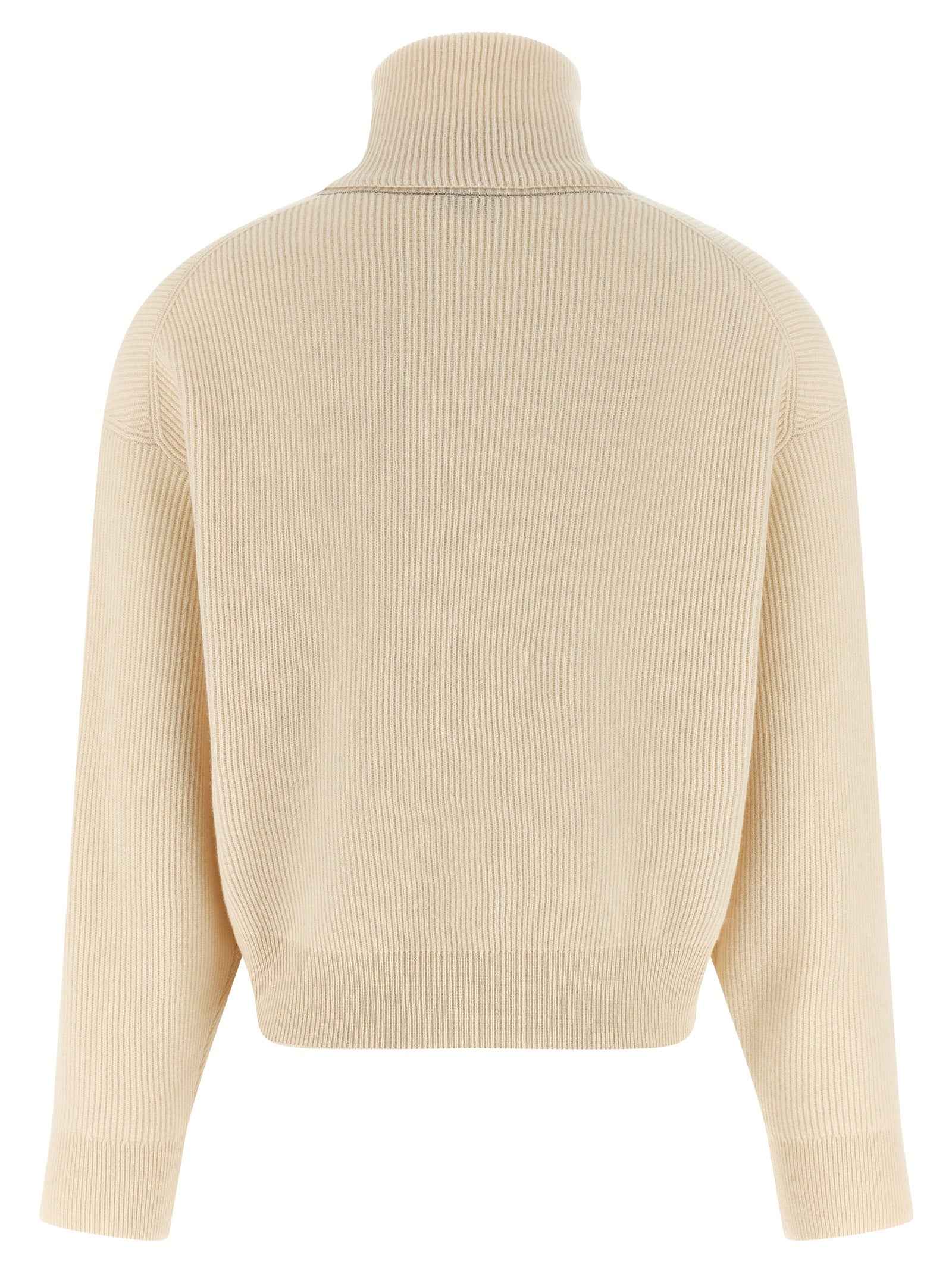 Brunello Cucinelli White Virgin Wool Cardigan
