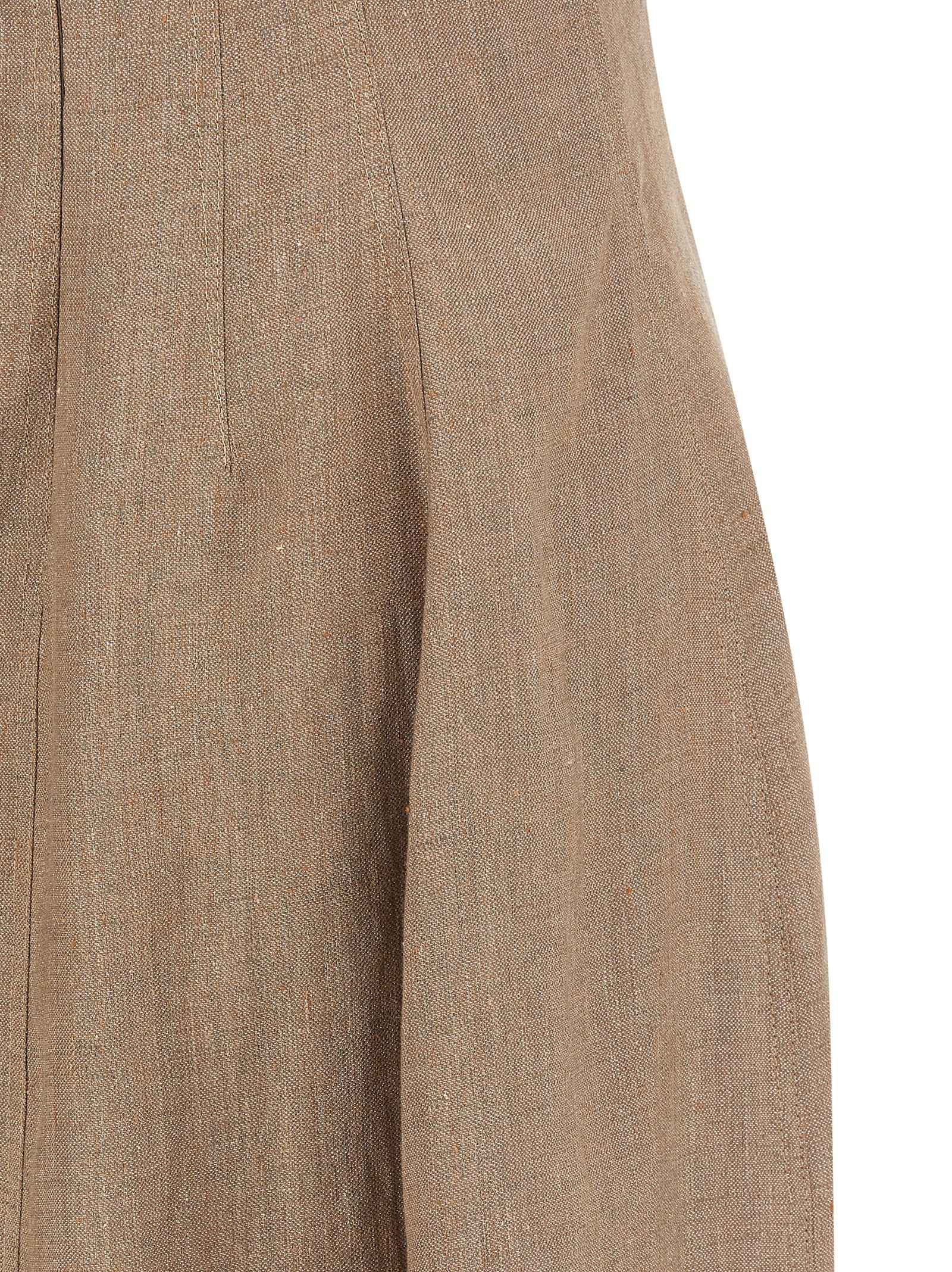 Brunello Cucinelli Beige Linen Long Dress