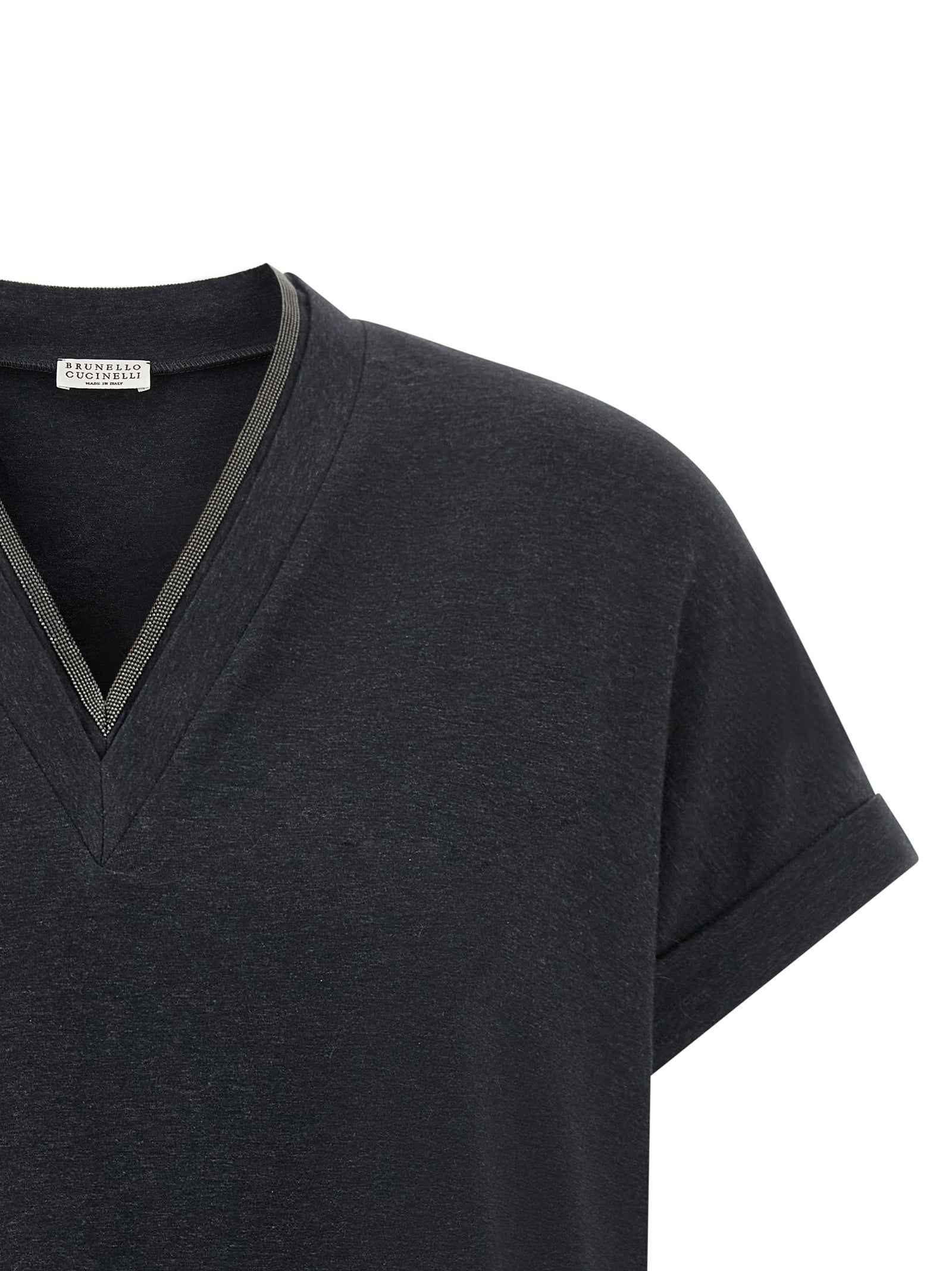Brunello Cucinelli Gray Cotton T-Shirt
