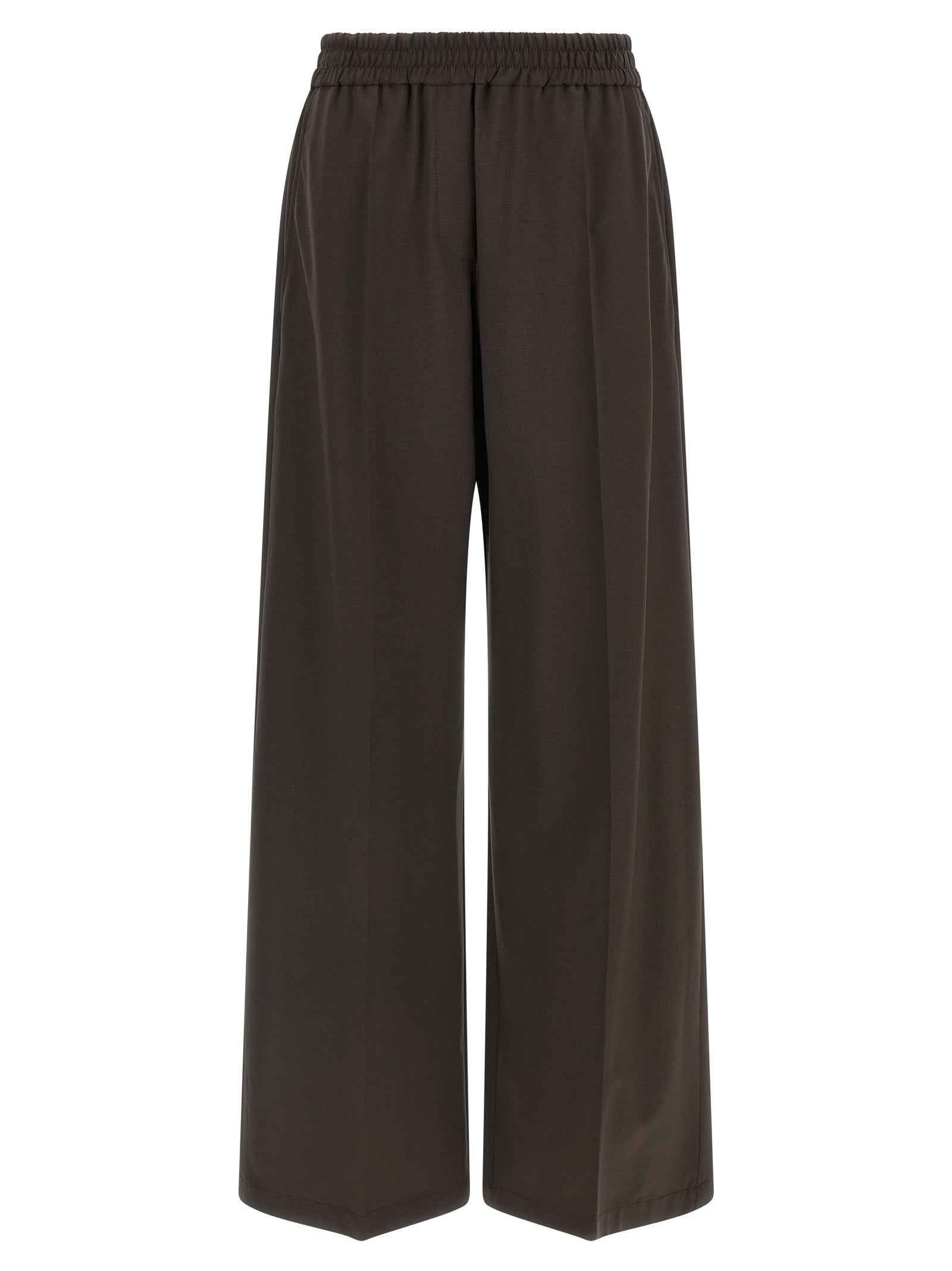 Brunello Cucinelli Brown Virgin Wool Casual Pants