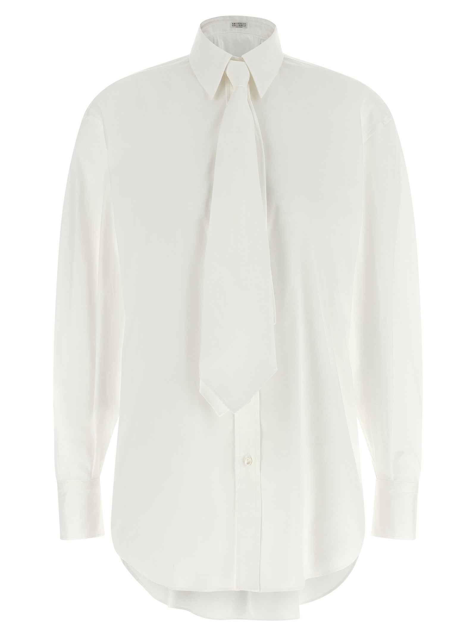 Brunello Cucinelli White Cotton Blouse