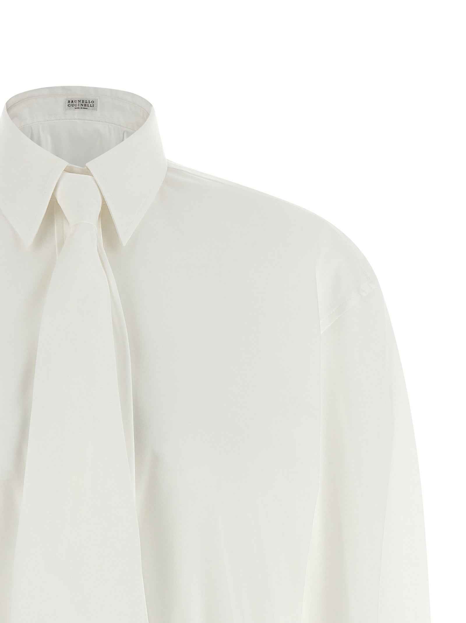 Brunello Cucinelli White Cotton Blouse