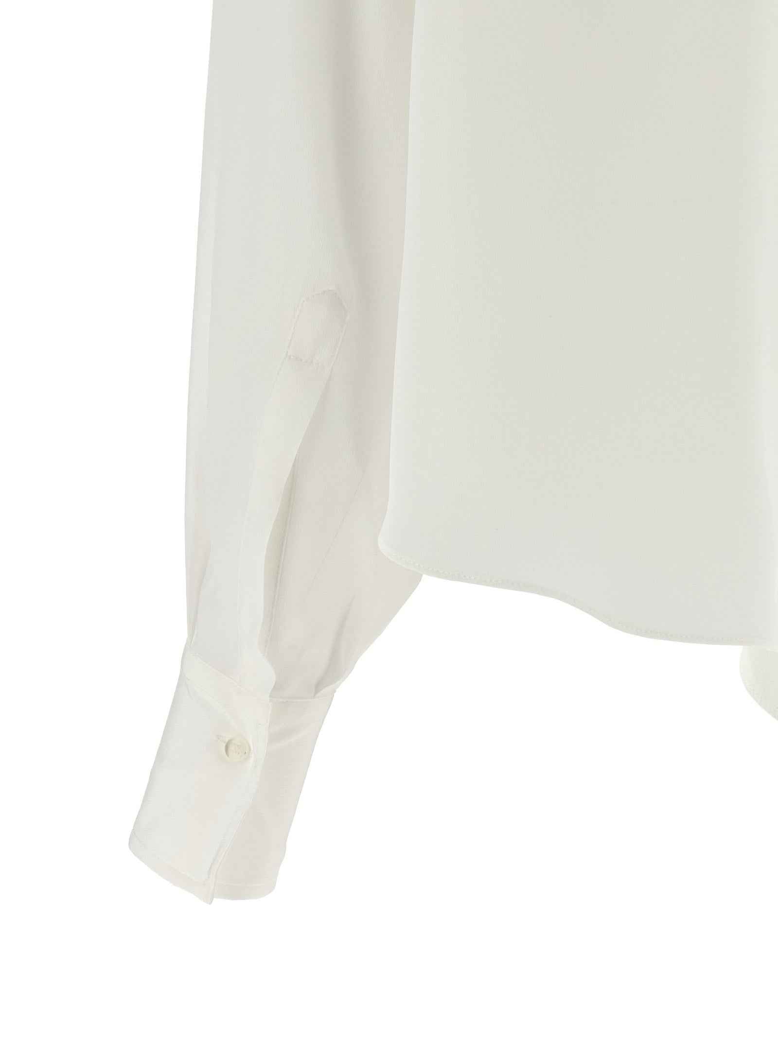 Brunello Cucinelli White Silk Blouse