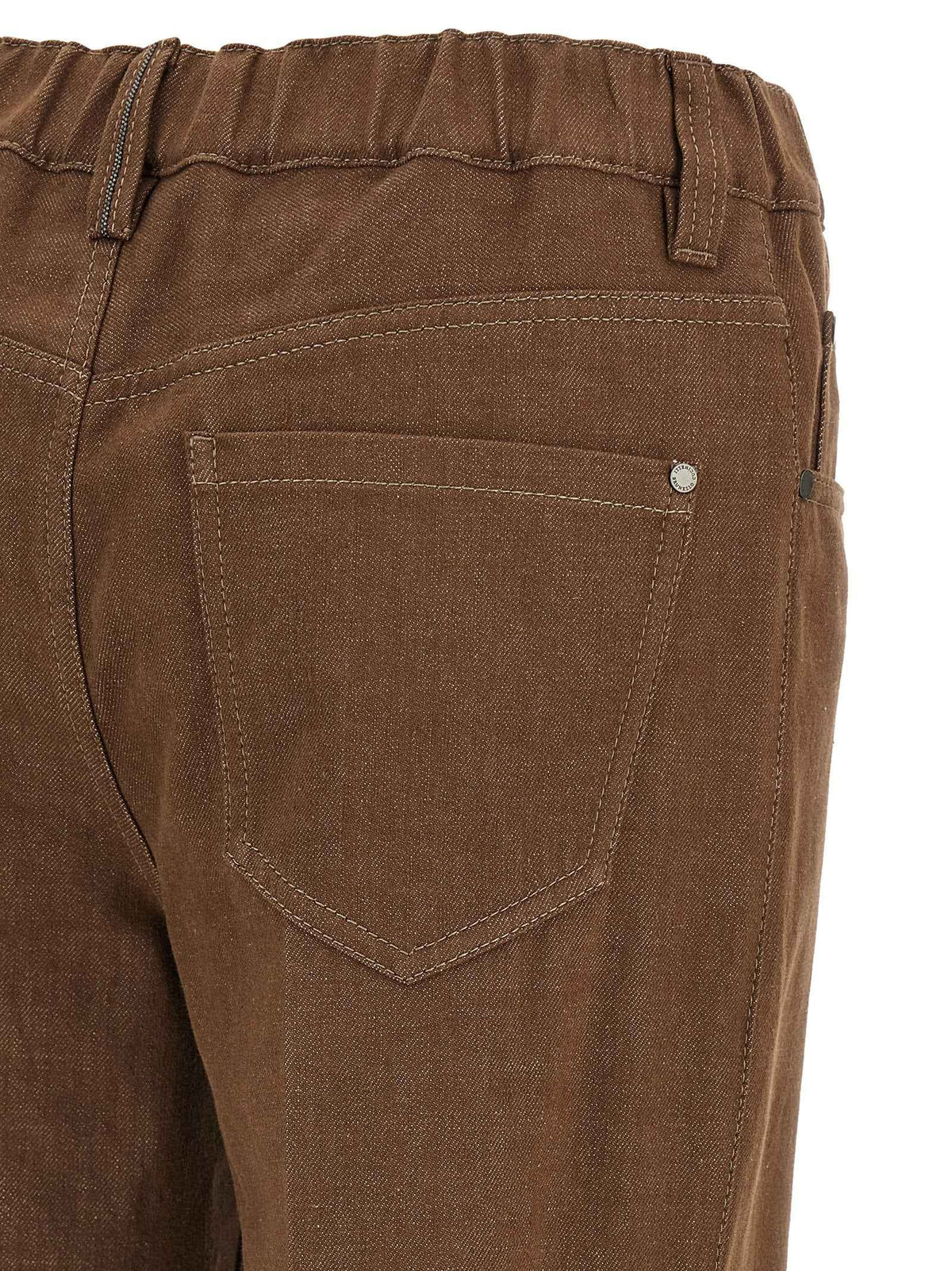 Brunello Cucinelli Brown Cotton Jeans Denim