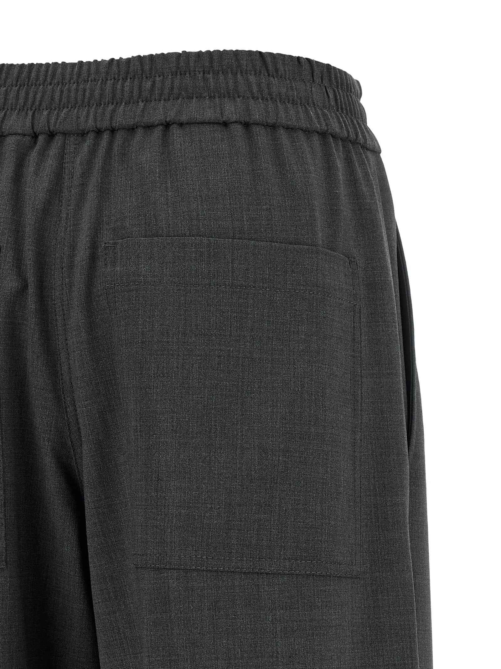 Brunello Cucinelli Gray Virgin Wool Flared Pants