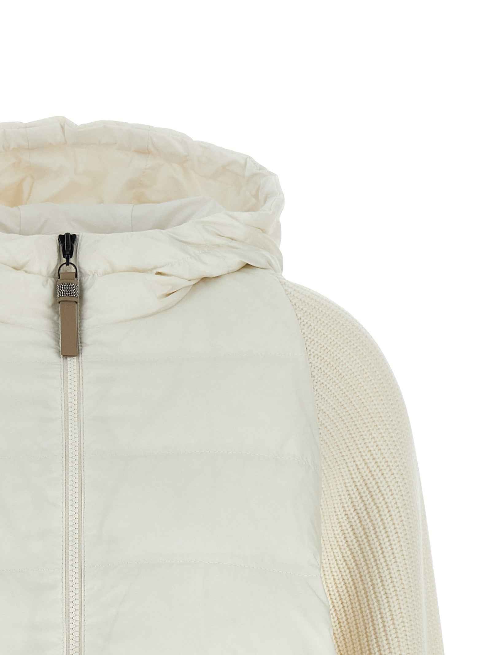 Brunello Cucinelli White Polyester Full-Length Jacket