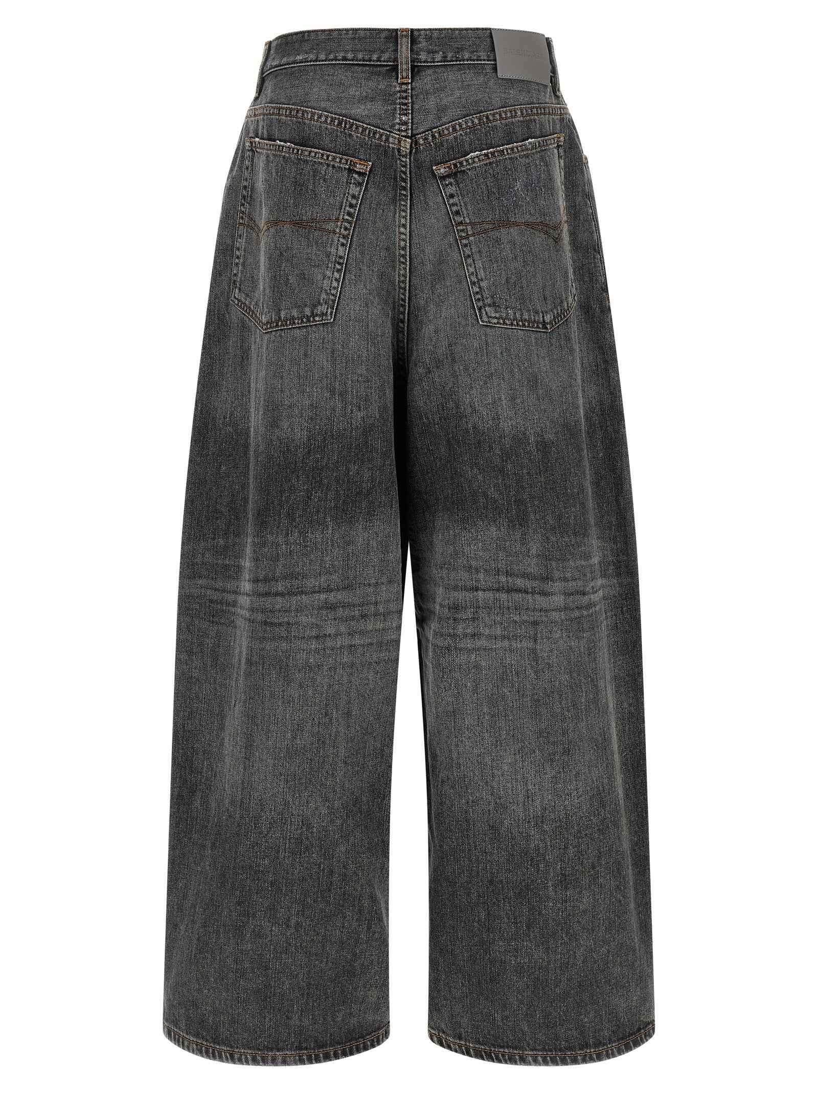 Balenciaga Gray Cotton Relaxed Fit Jeans