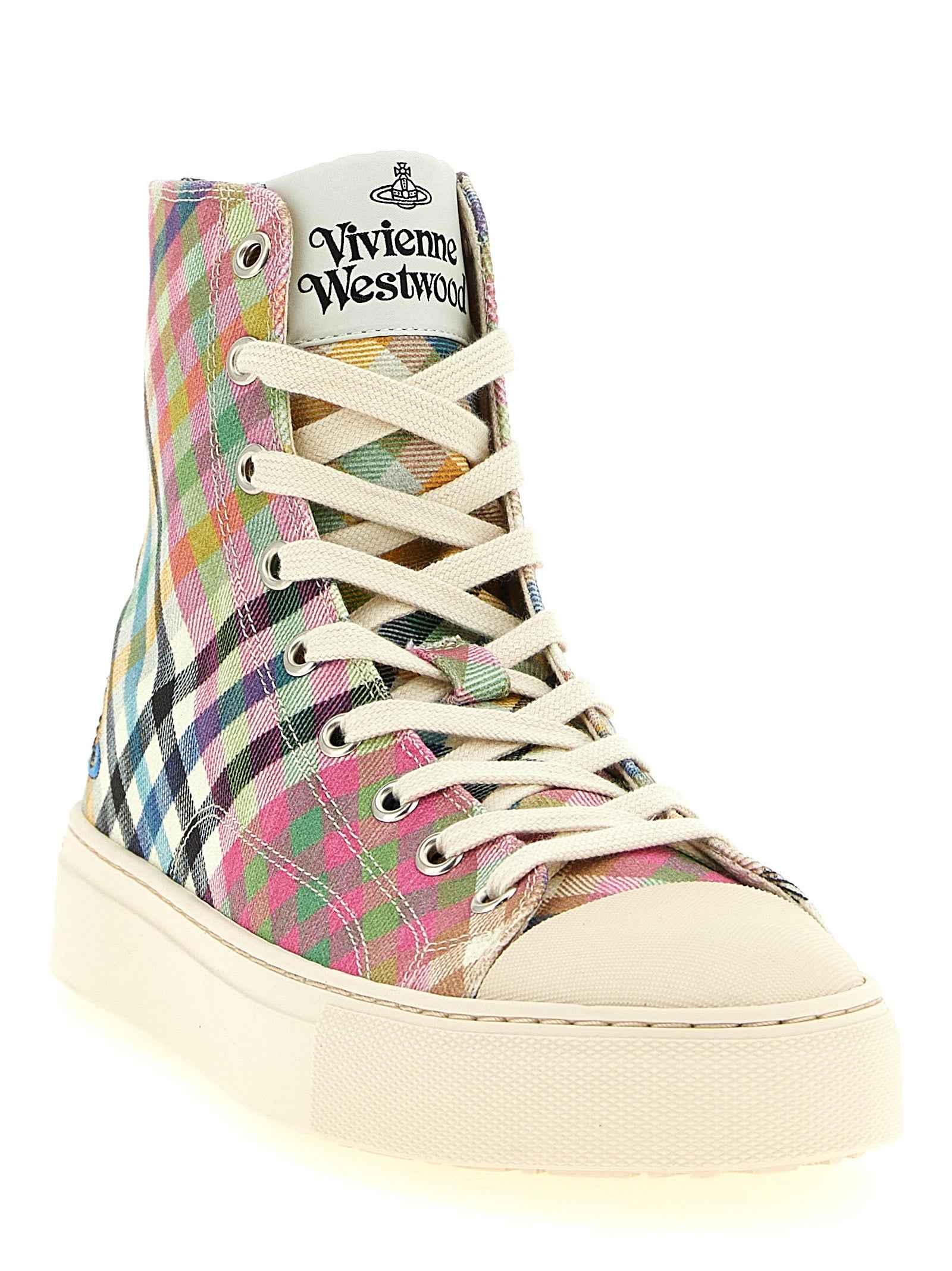 Vivienne Westwood Multicolor Cotton High Top Sneakers