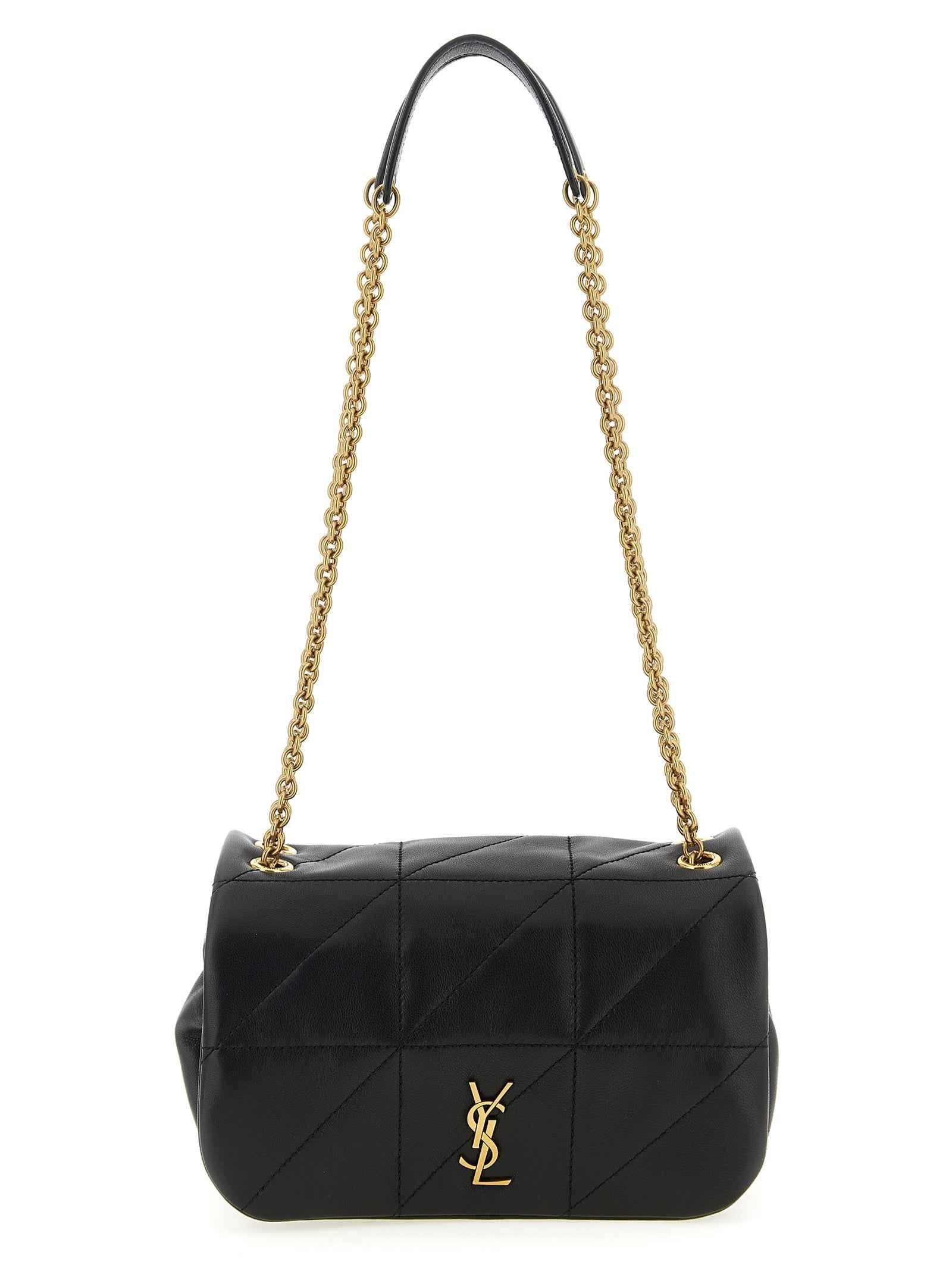 Saint Laurent Black Lamb Leather Shoulder Bag