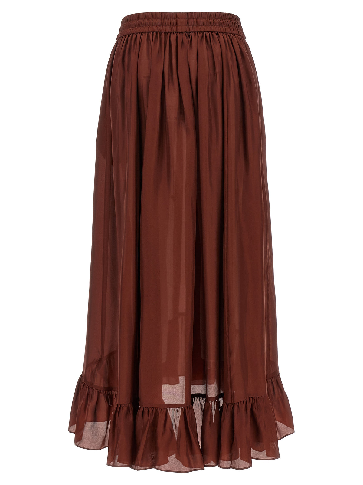 Zimmermann Bordeaux Silk Mini Skirt