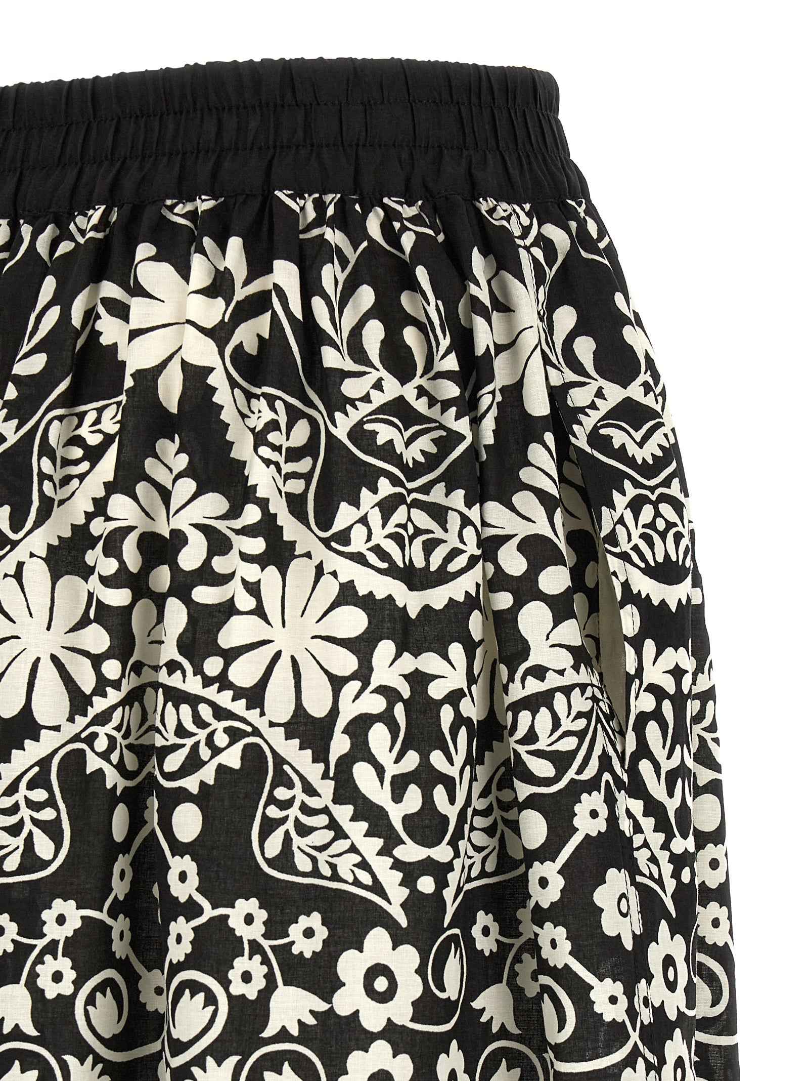 Max Mara Bicolor Cotton Flared Pants
