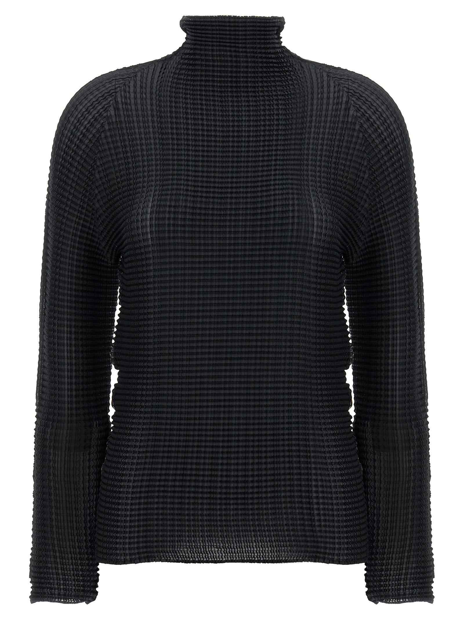 Issey Miyake Black Polyester Cardigan