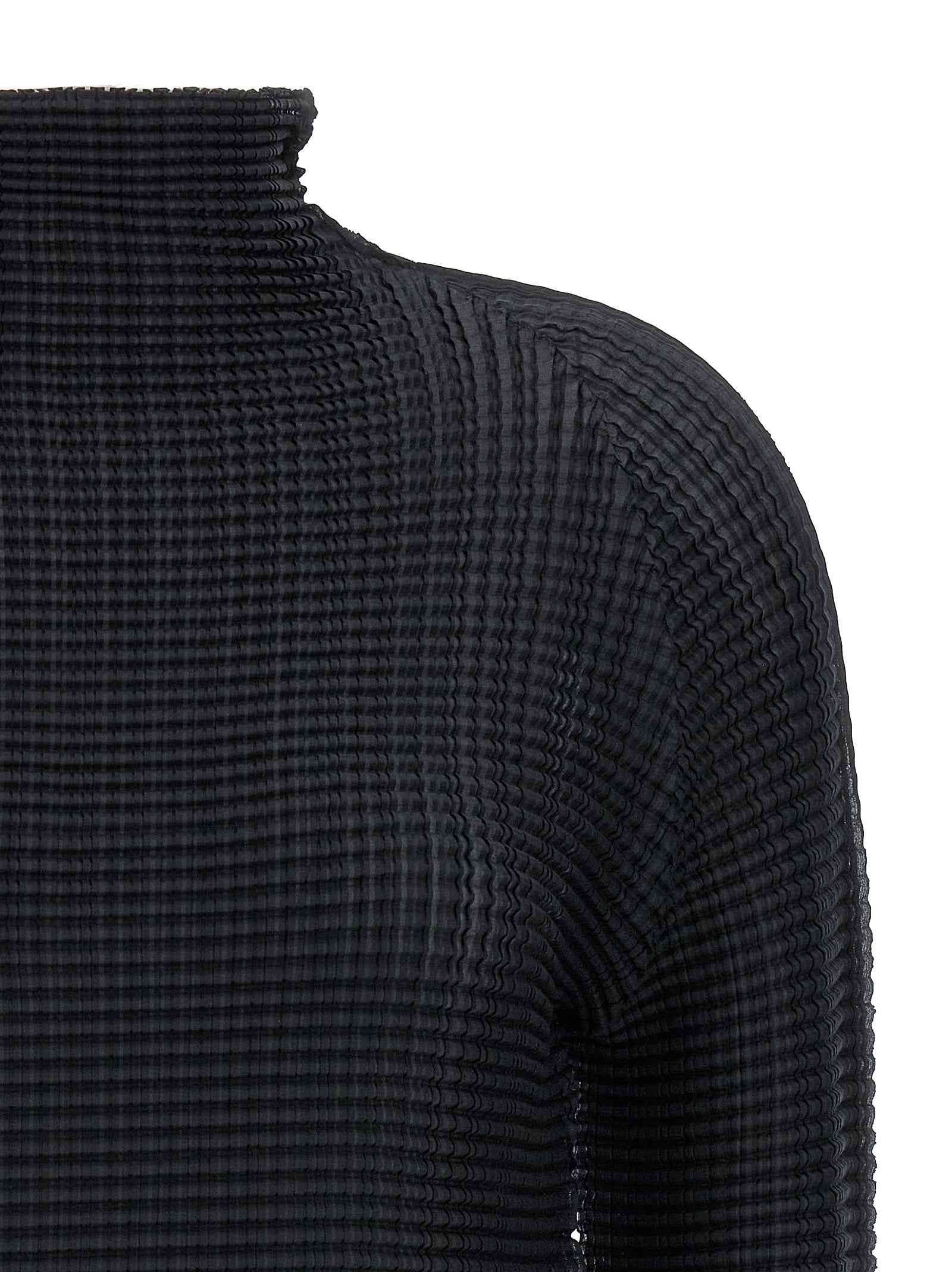 Issey Miyake Black Polyester Cardigan