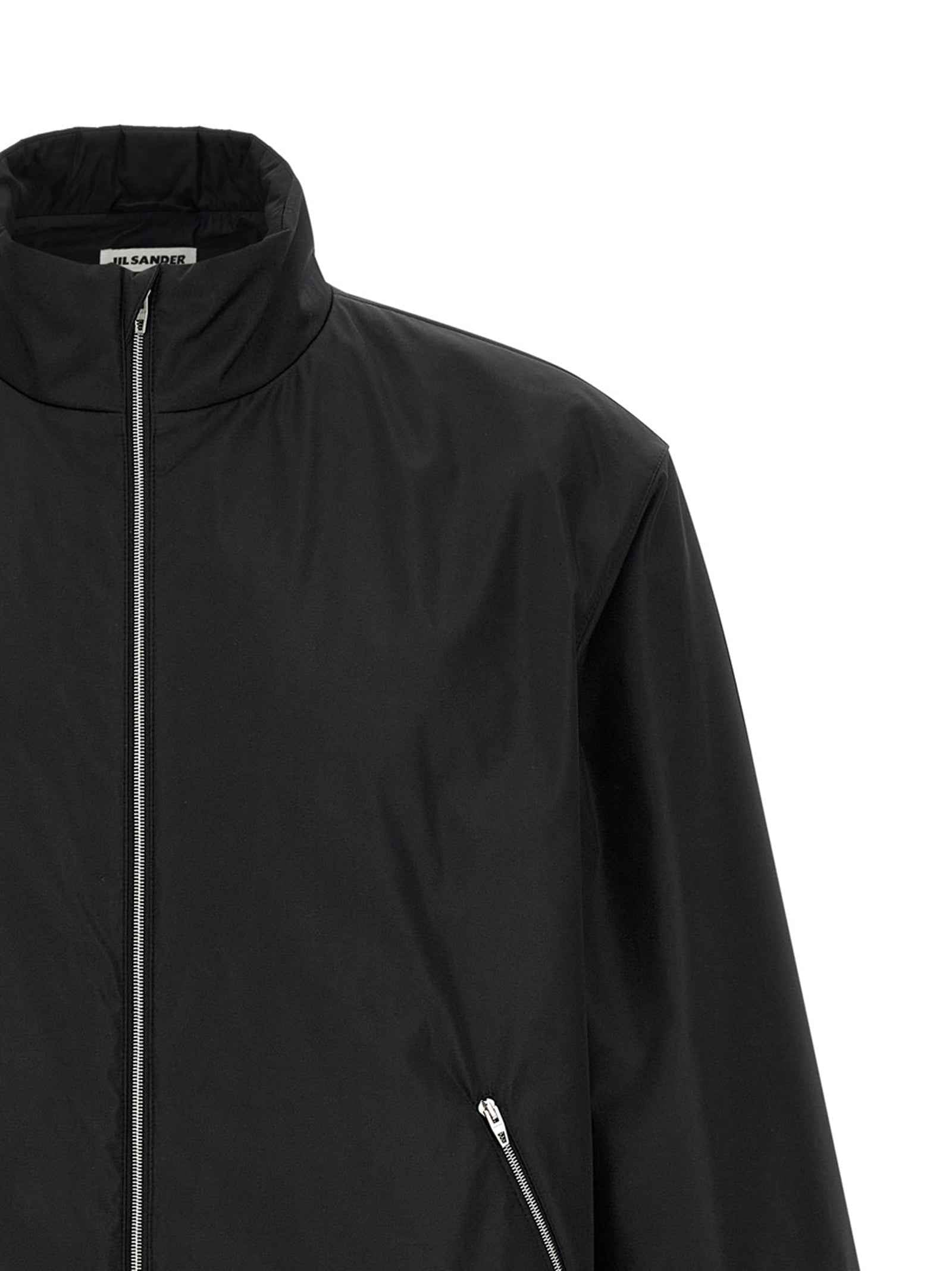 Jil Sander Black Polyester Full-Length Jacket