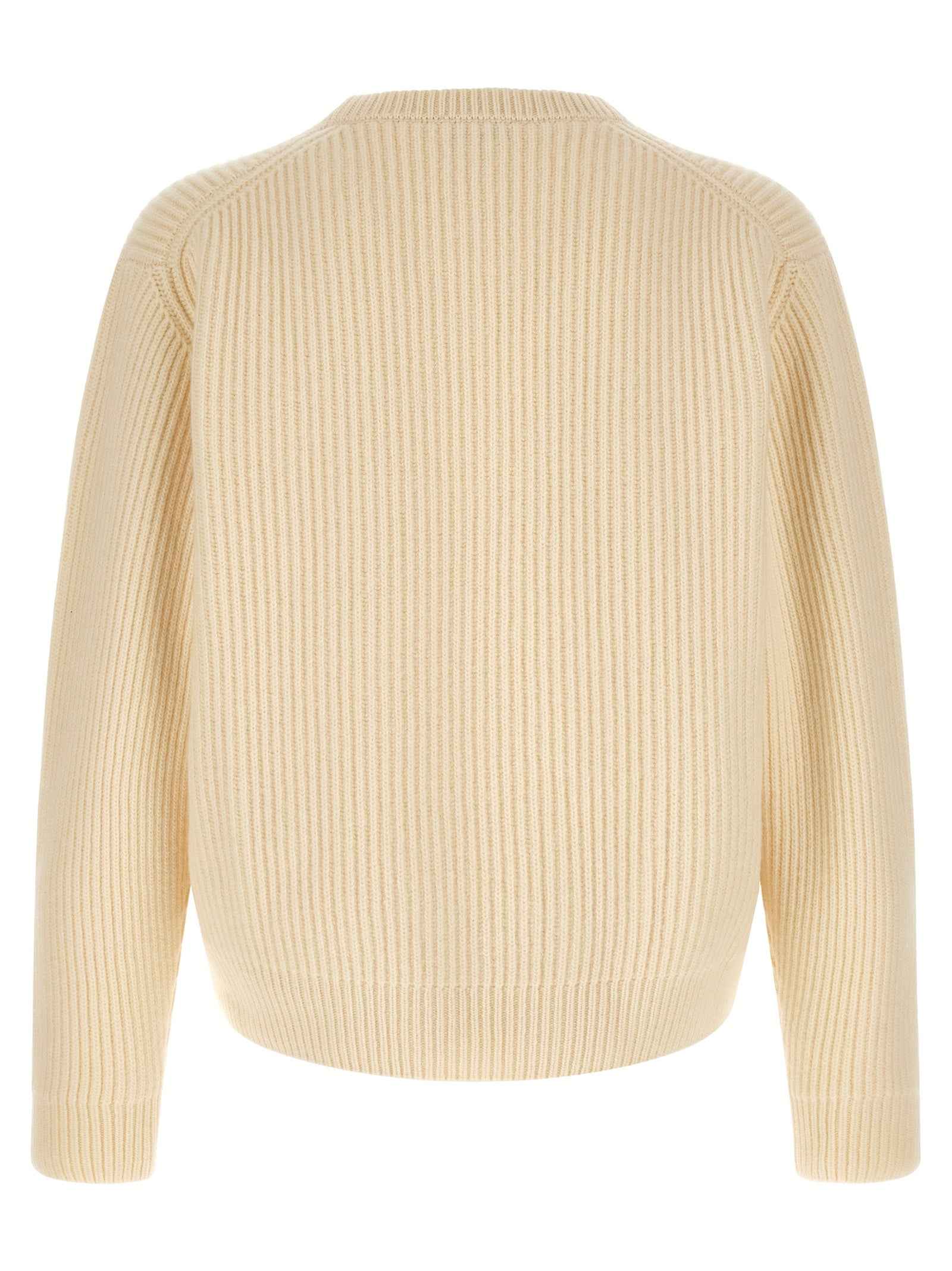Jil Sander White Wool Cardigan