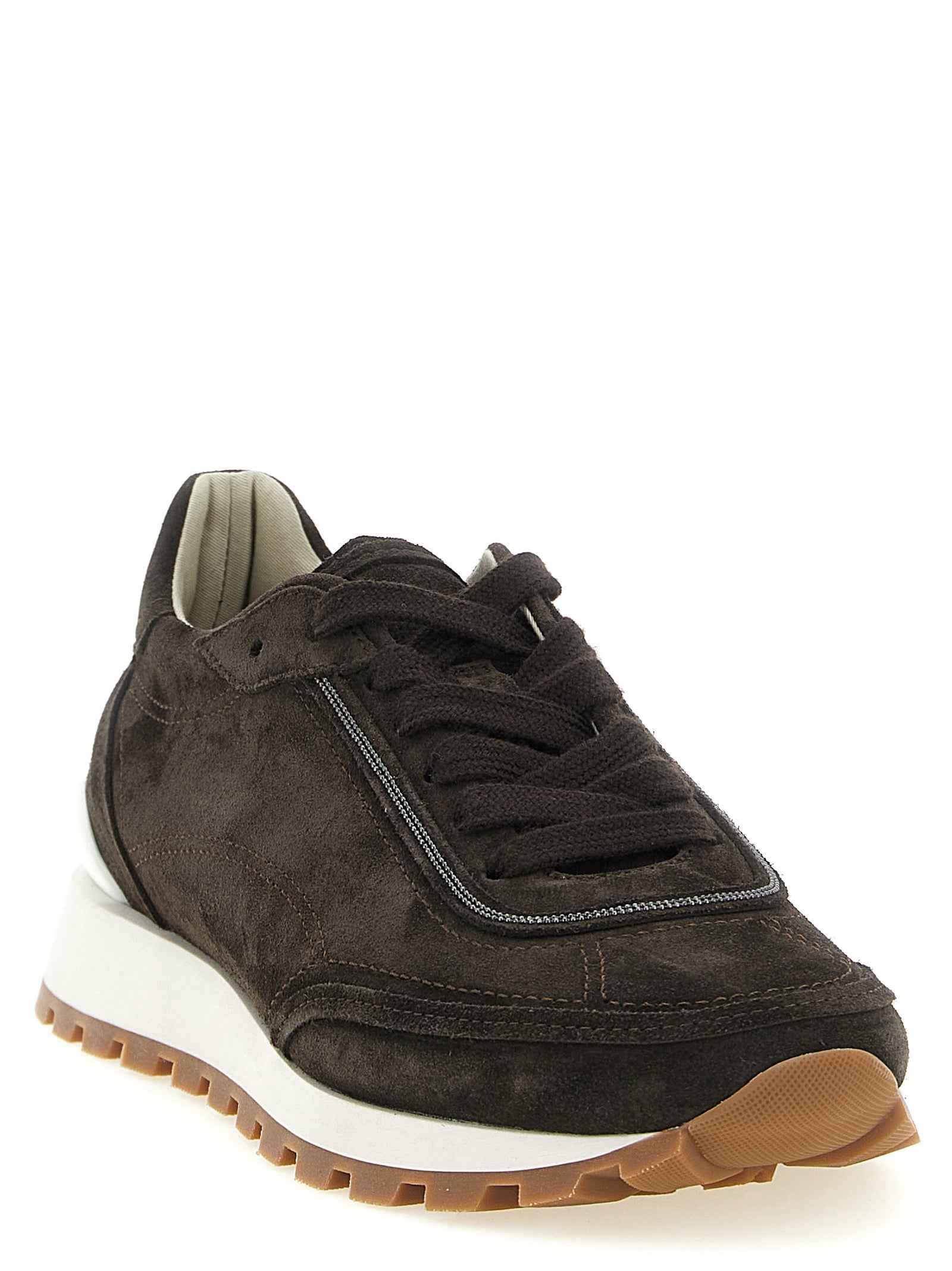 Brunello Cucinelli Brown Calfskin Sneakers