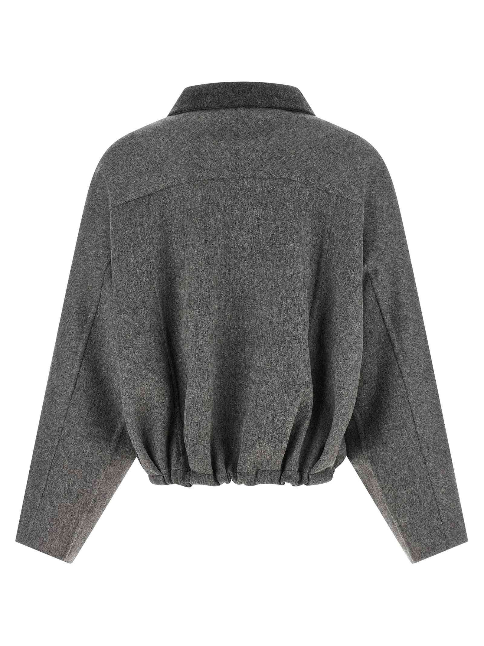 Brunello Cucinelli Gray Virgin Wool Full-Length Jacket