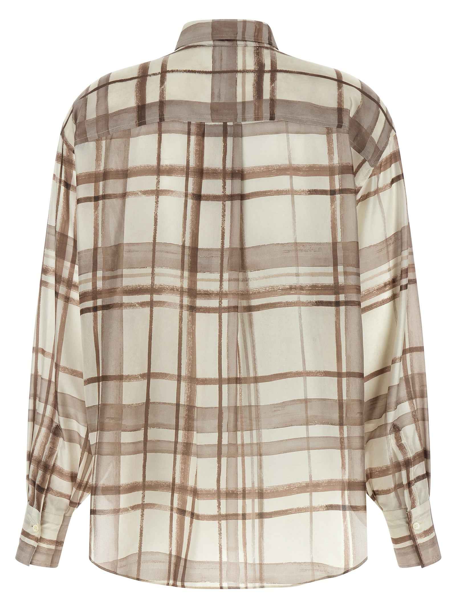 Brunello Cucinelli Beige Silk Blouse