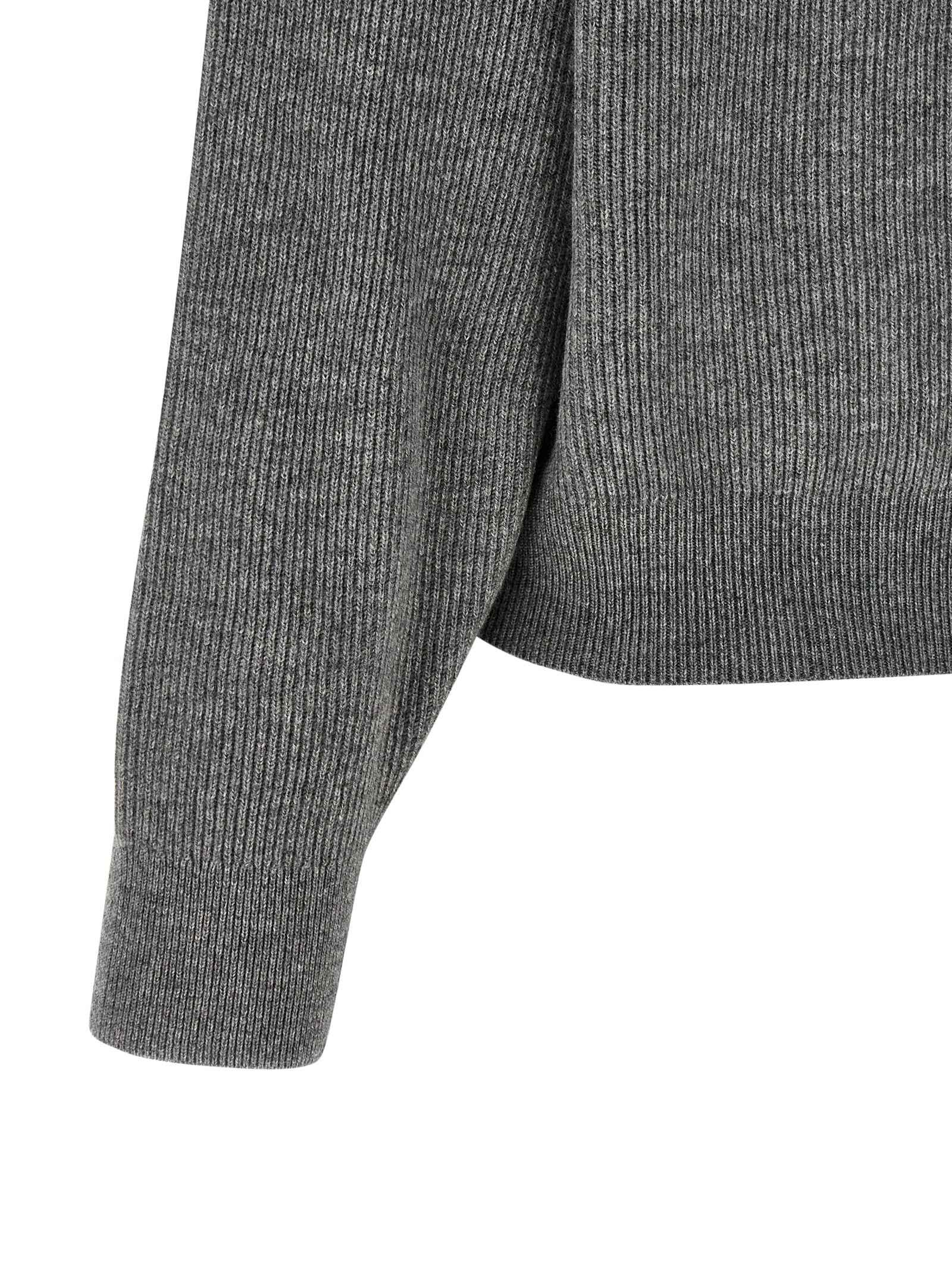 Brunello Cucinelli Gray Virgin Wool Cardigan