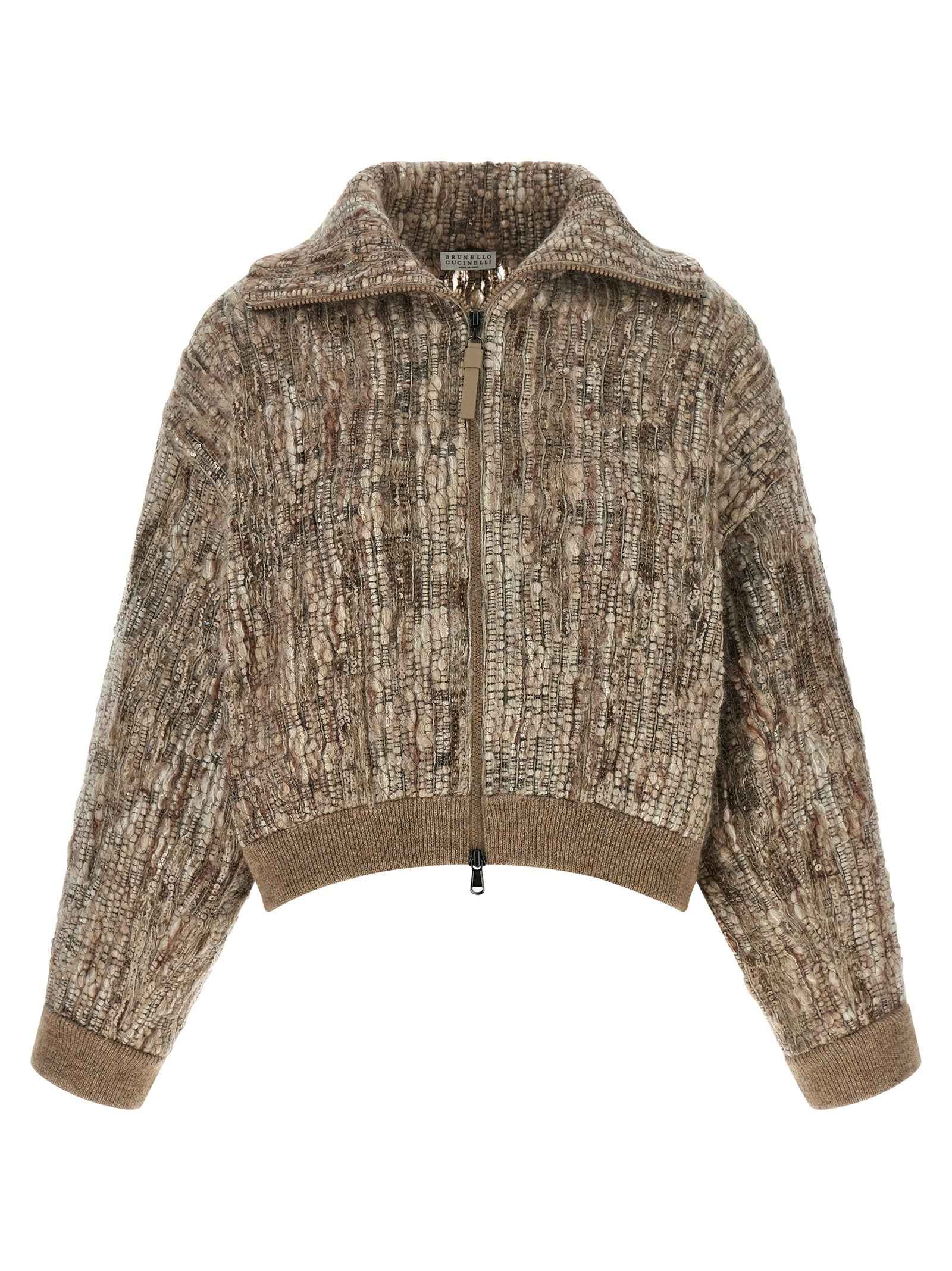 Brunello Cucinelli Beige Wool Cardigan