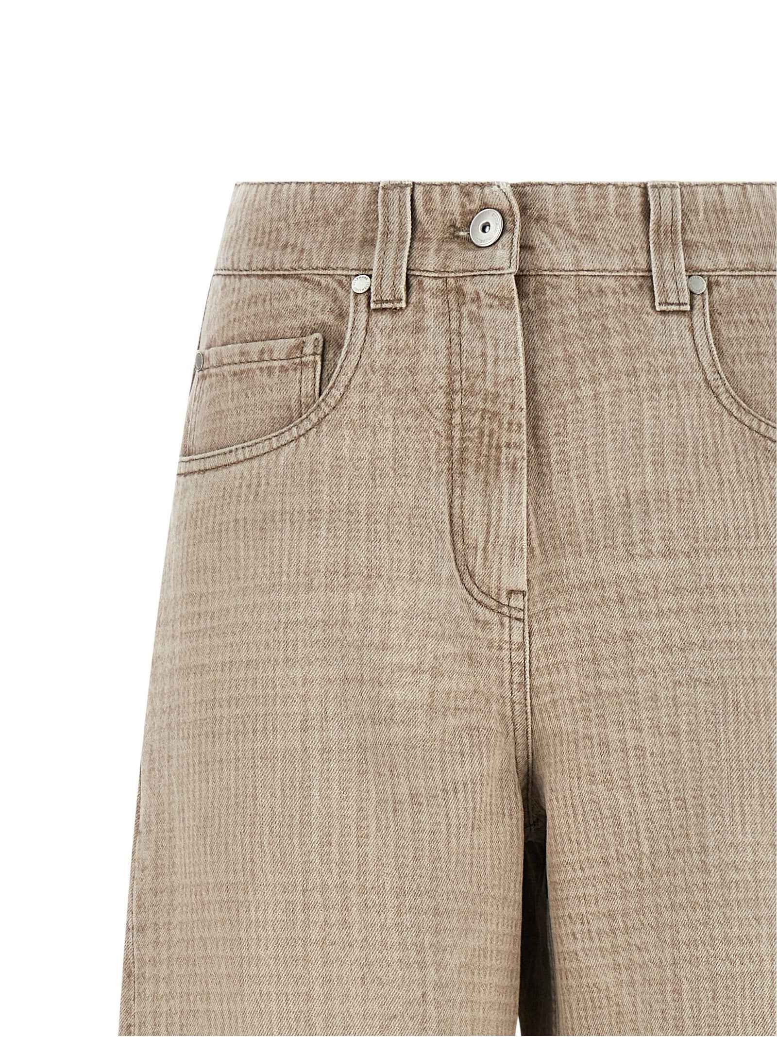 Brunello Cucinelli Beige Cotton Jeans Denim
