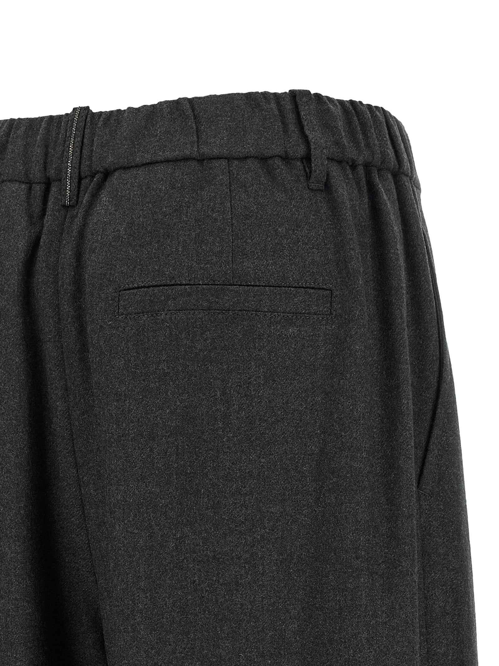 Brunello Cucinelli Gray Virgin Wool Casual Pants