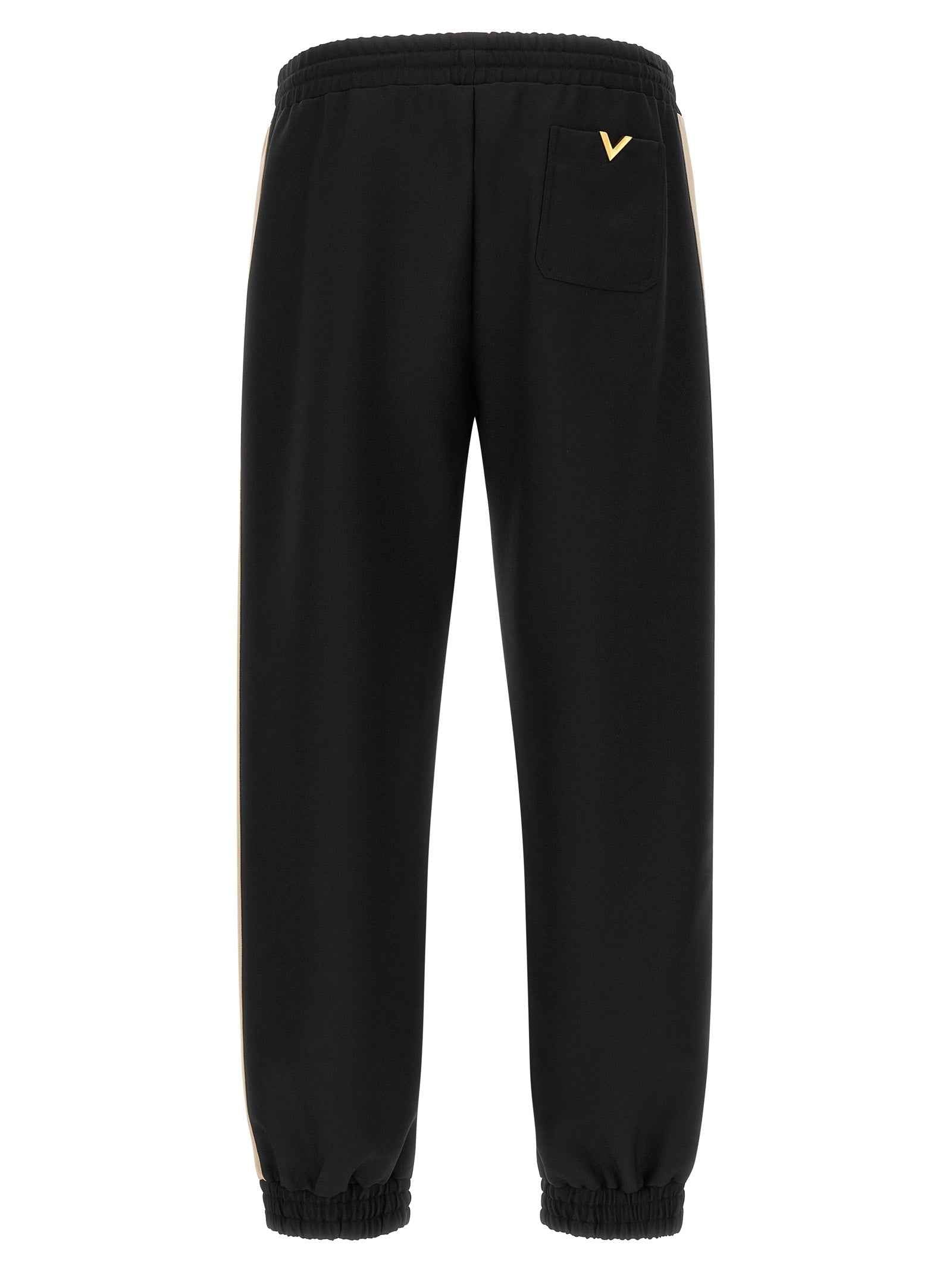 Valentino Garavani Black Polyester Athletic Pants