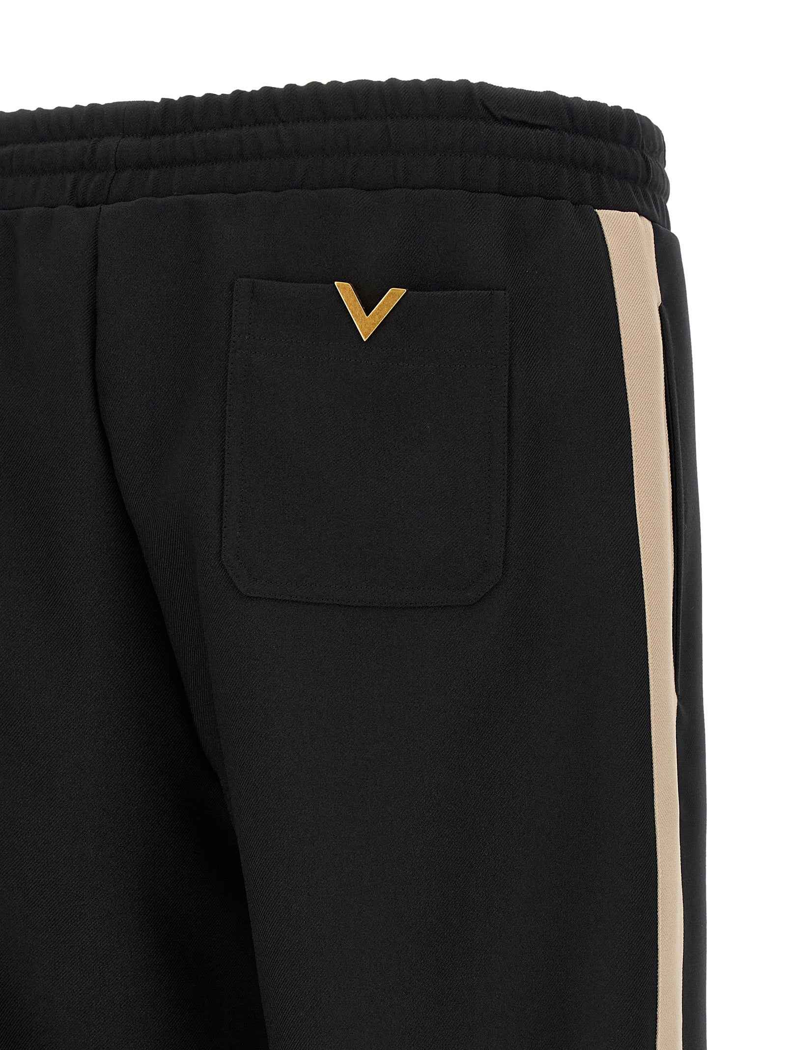 Valentino Garavani Black Polyester Athletic Pants