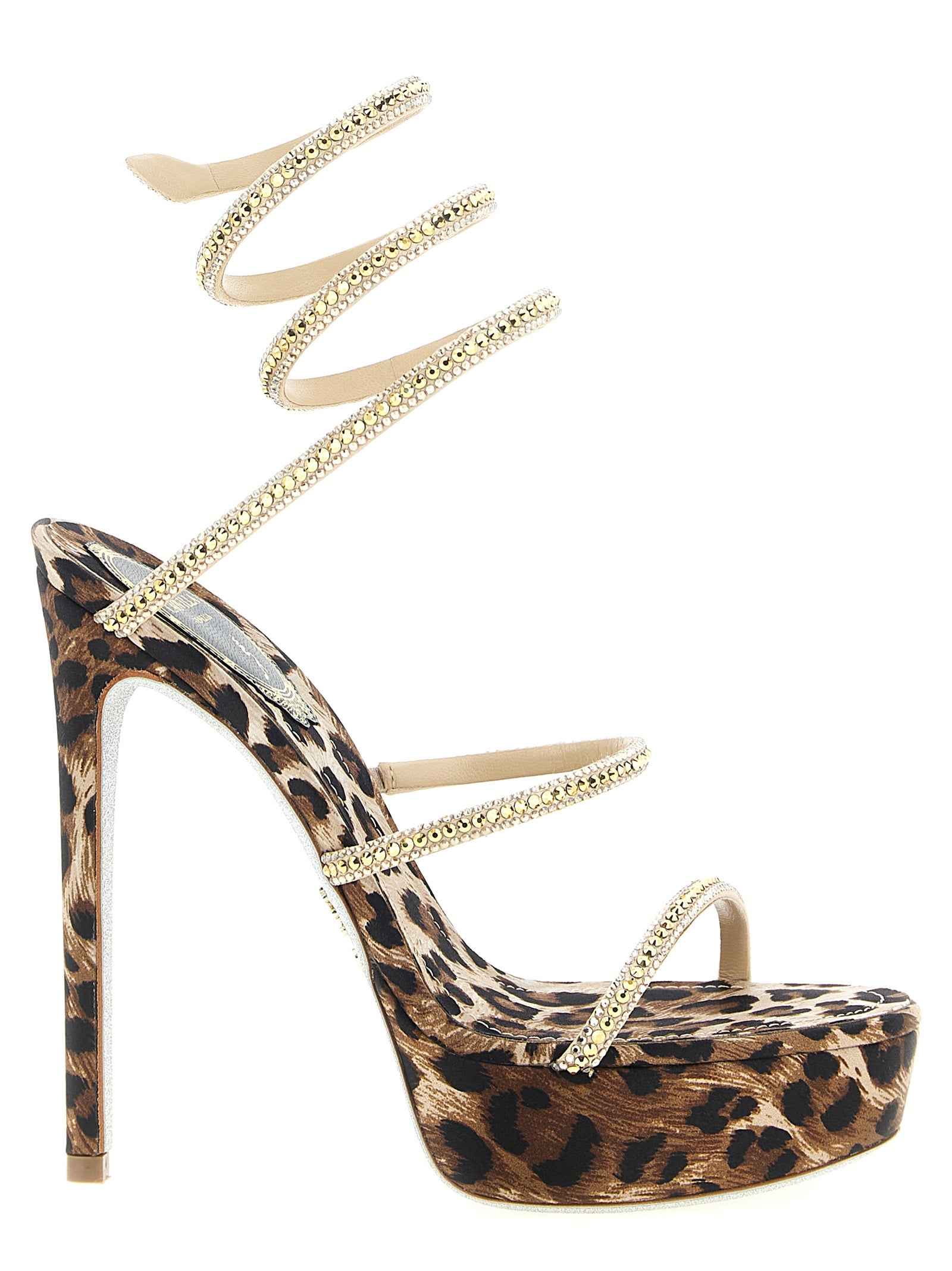 RENE CAOVILLA Multicolor Viscose Stiletto Heel Sandals