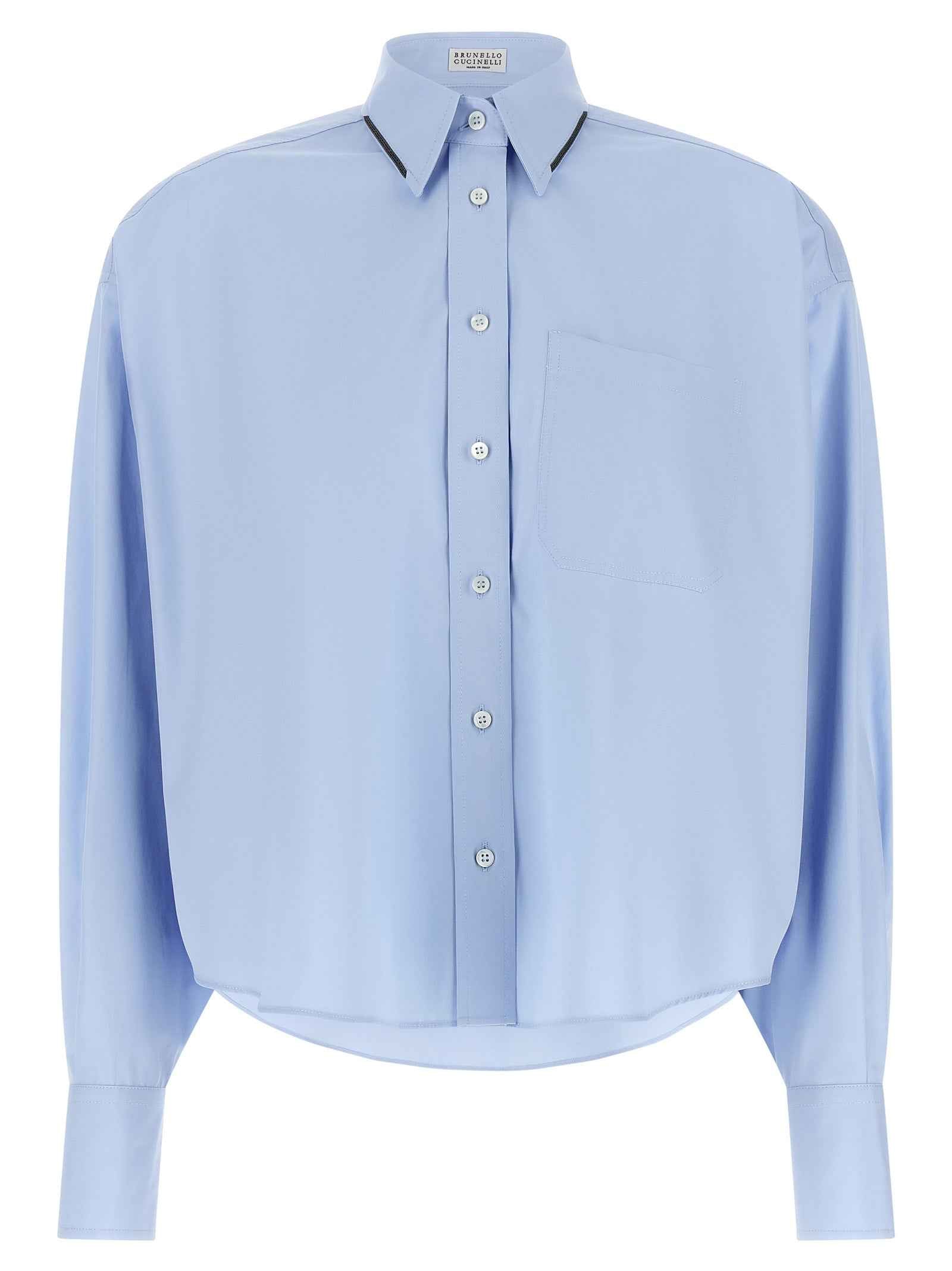 Brunello Cucinelli Blue Cotton Blouse