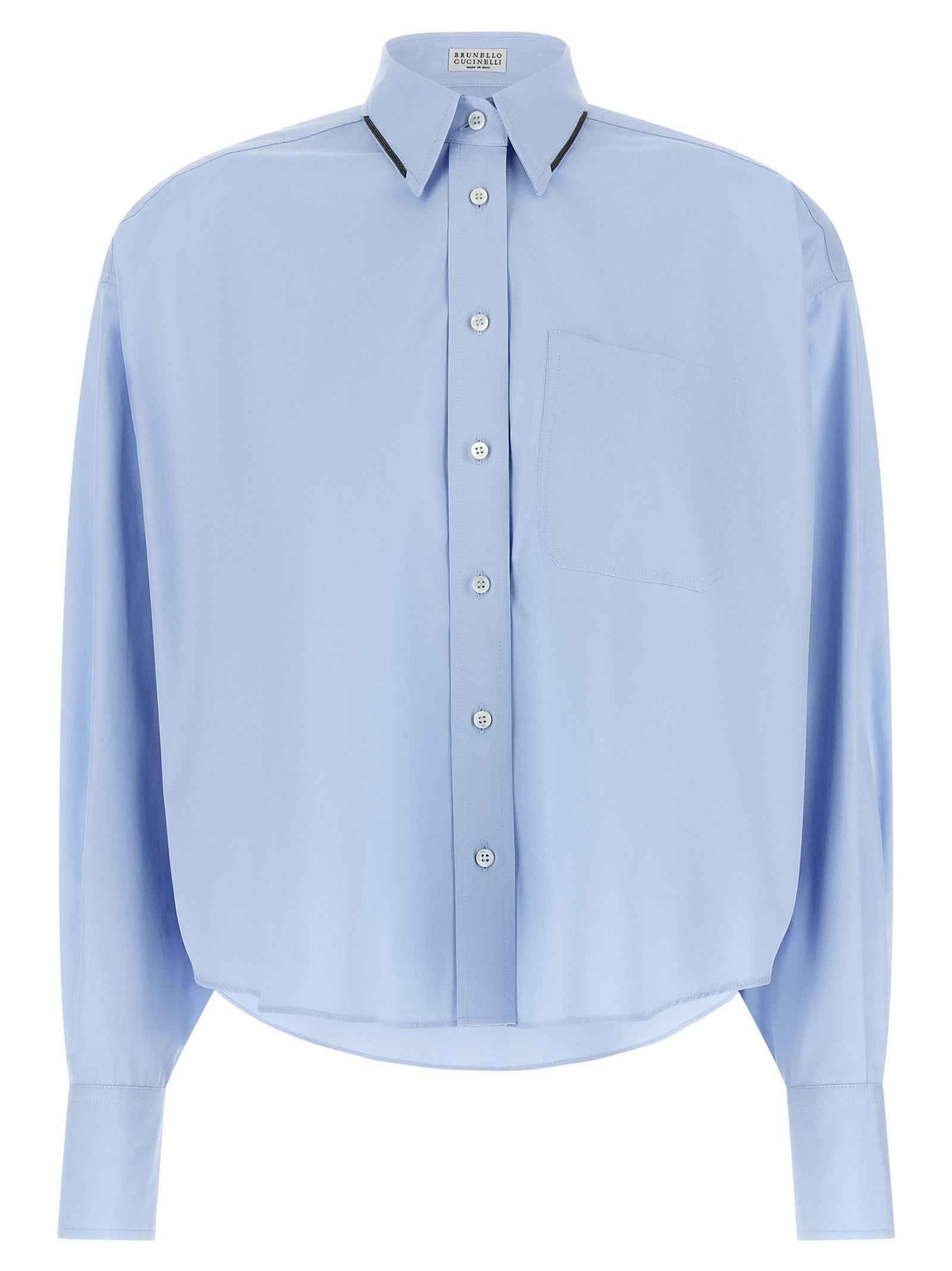 Brunello Cucinelli Blue Cotton Blouse