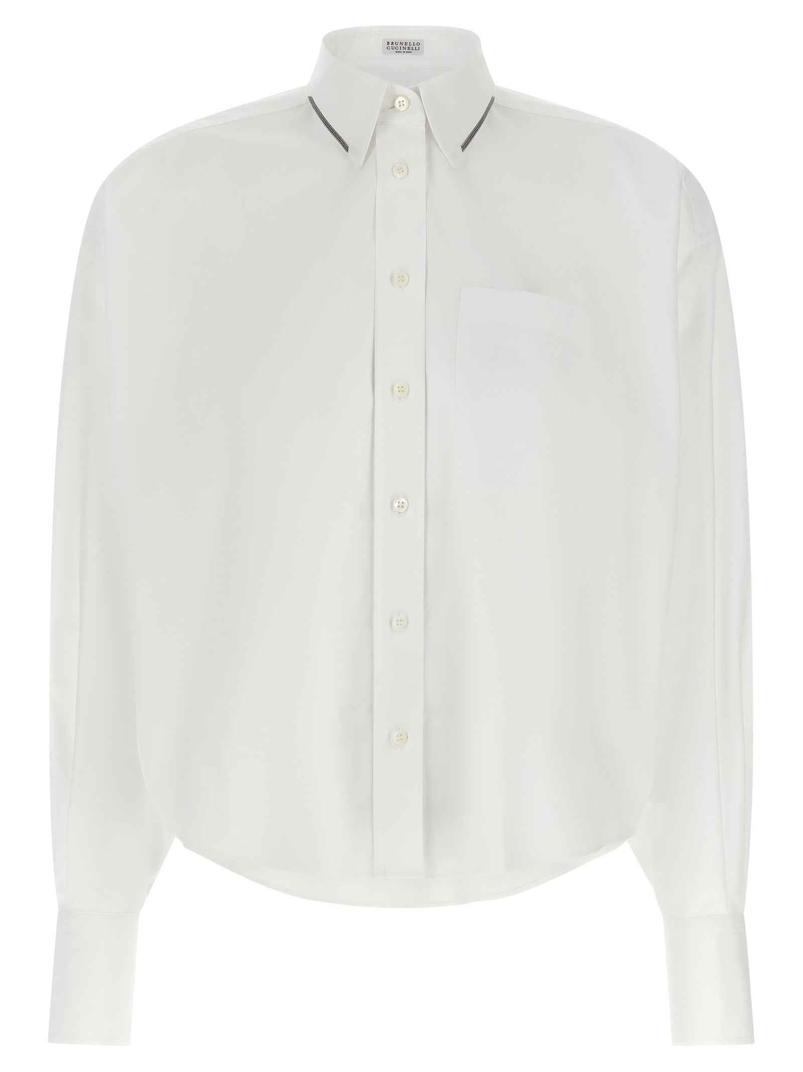 Brunello Cucinelli White Cotton Blouse