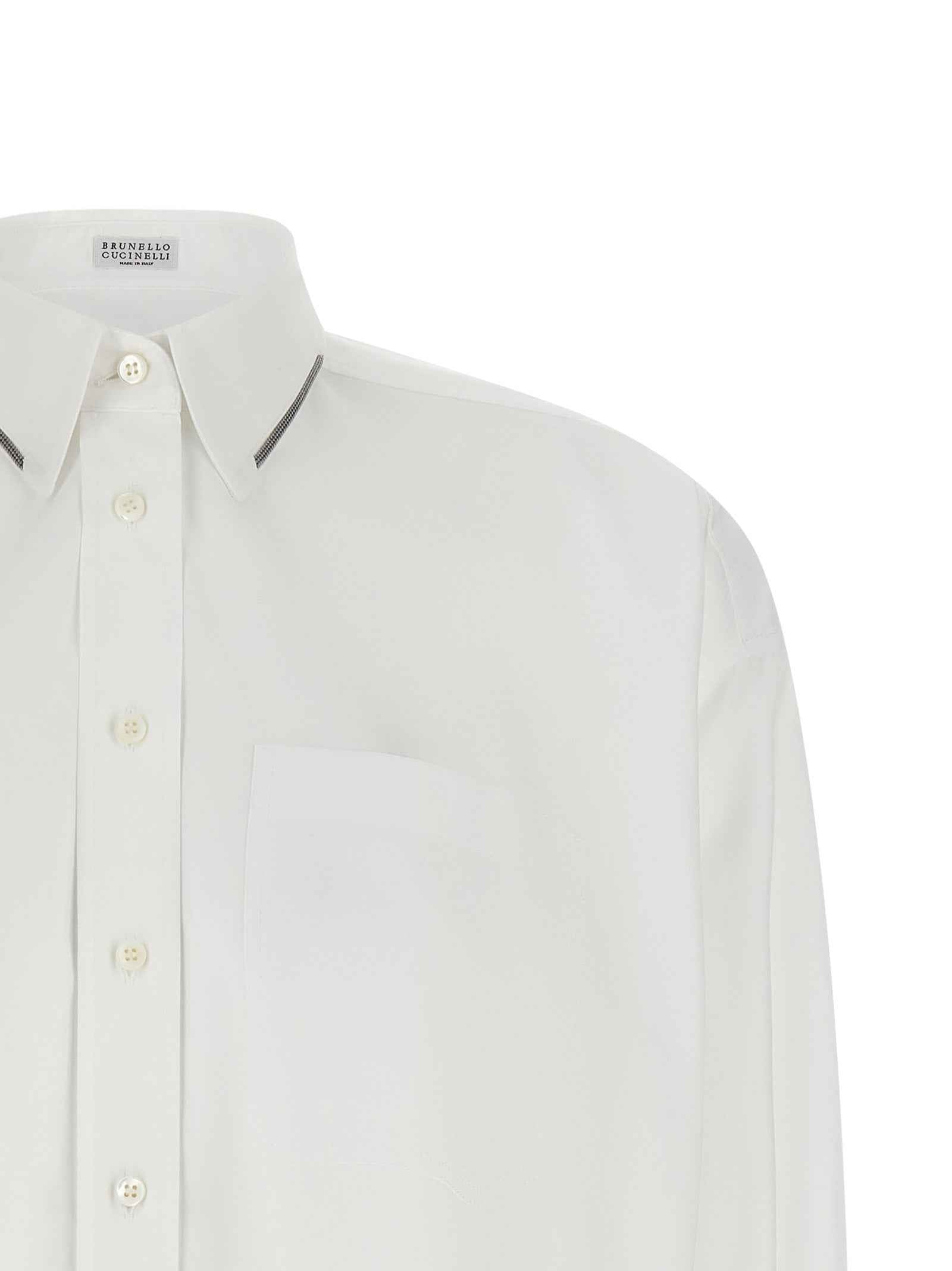 Brunello Cucinelli White Cotton Blouse