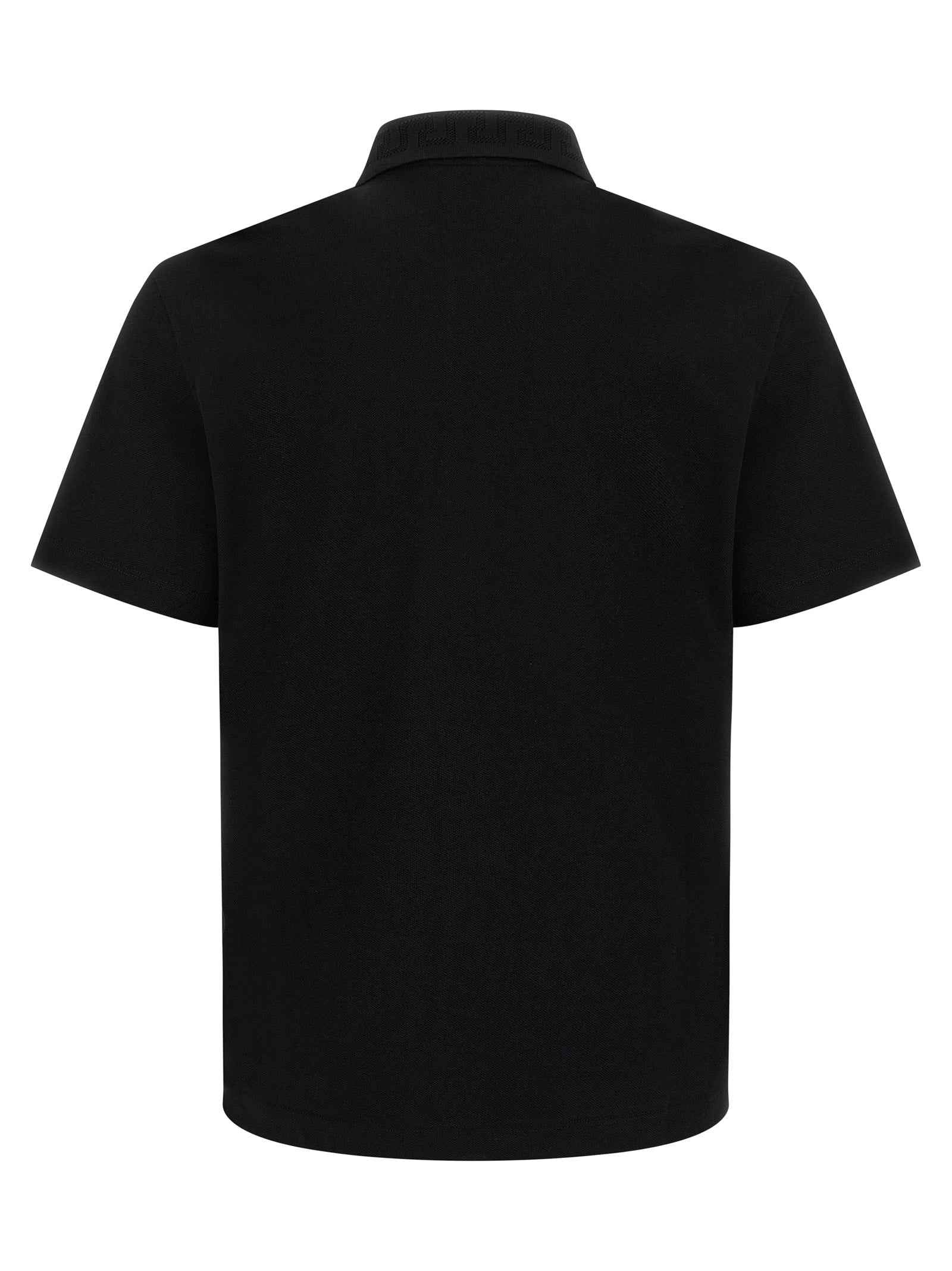 Versace Black Cotton Polo Shirt