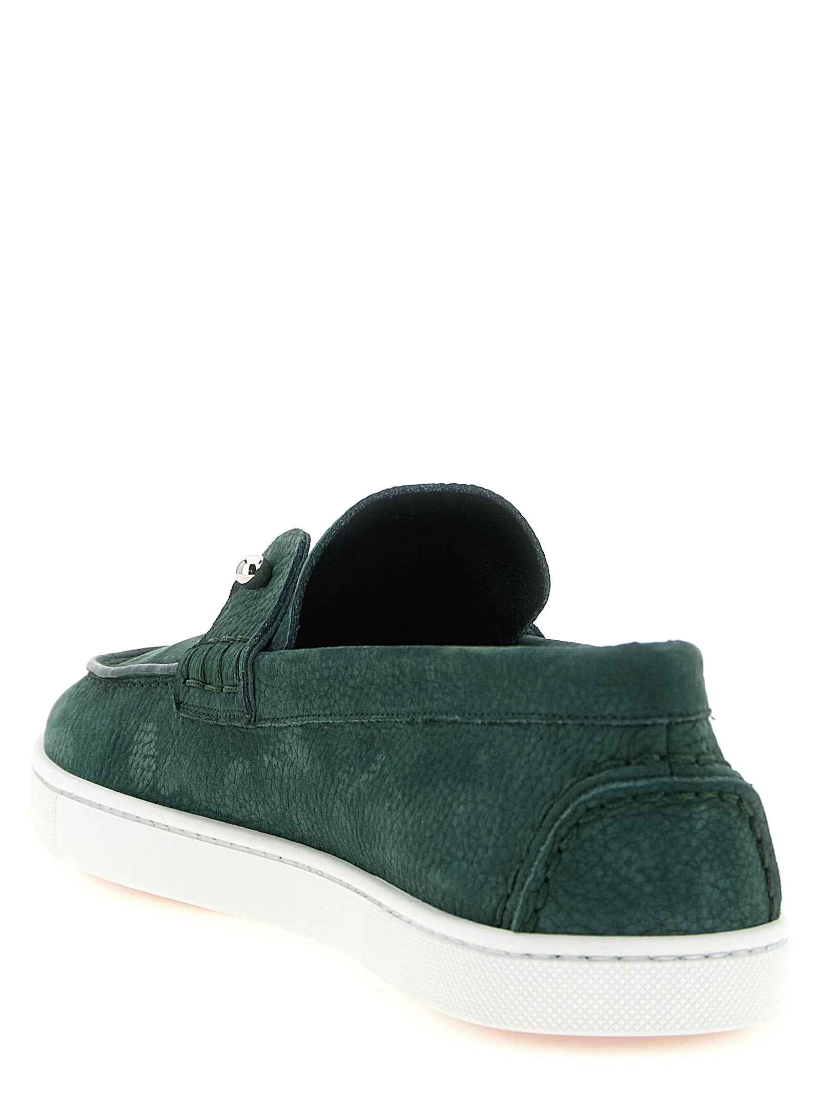Christian Louboutin Bicolor Calfskin Slip-On Loafers