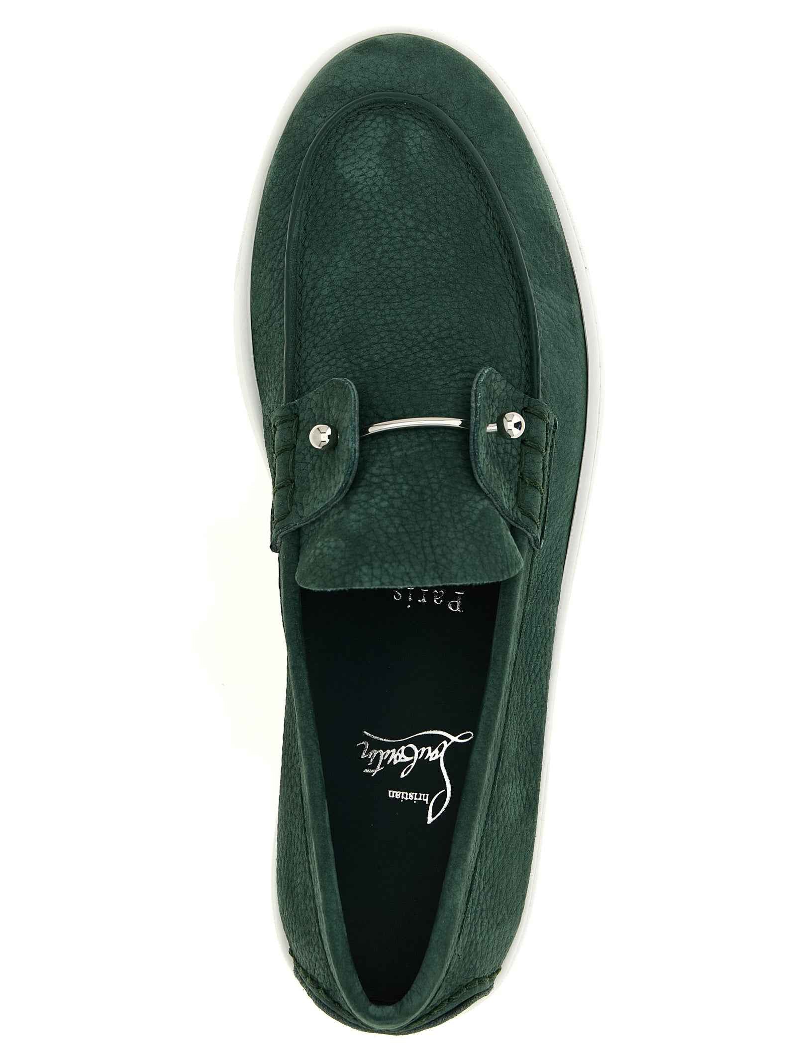 Christian Louboutin Bicolor Calfskin Slip-On Loafers
