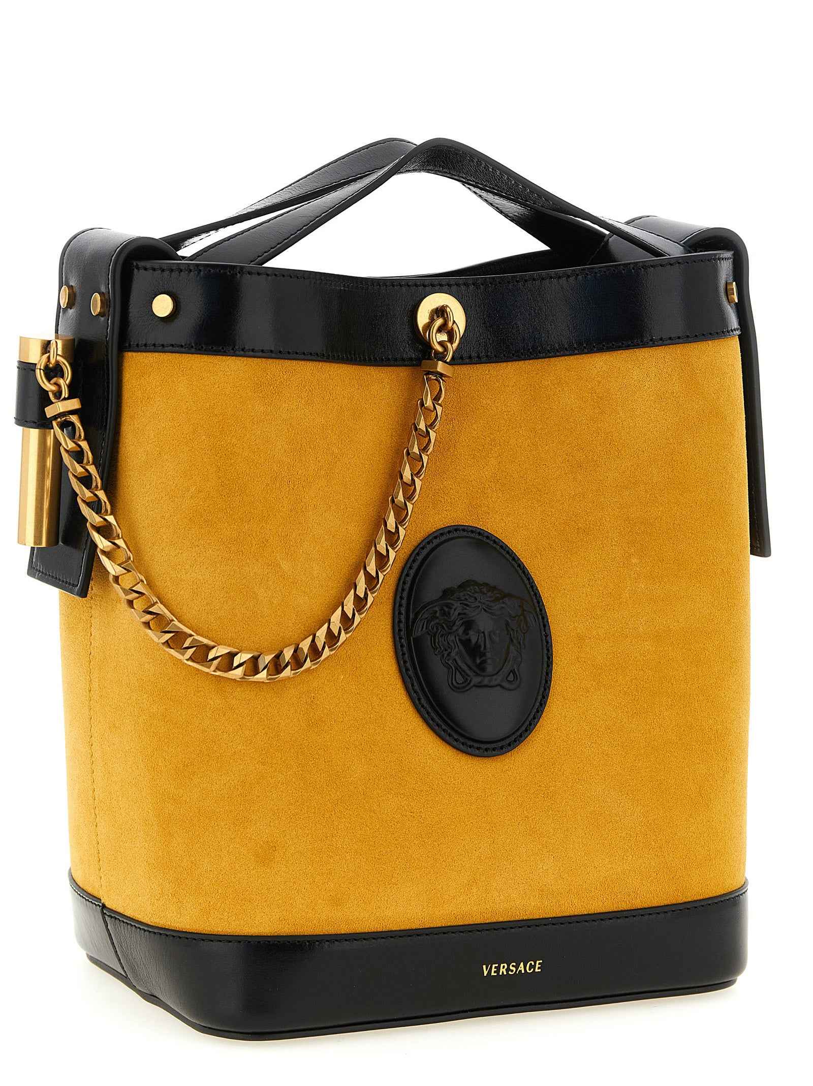 Versace Bicolor Calfskin Shoulder Bag