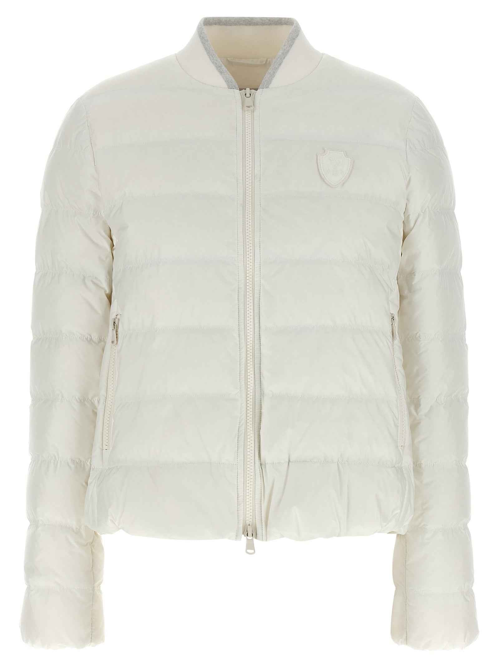 Brunello Cucinelli White Polyester Full-Length Jacket