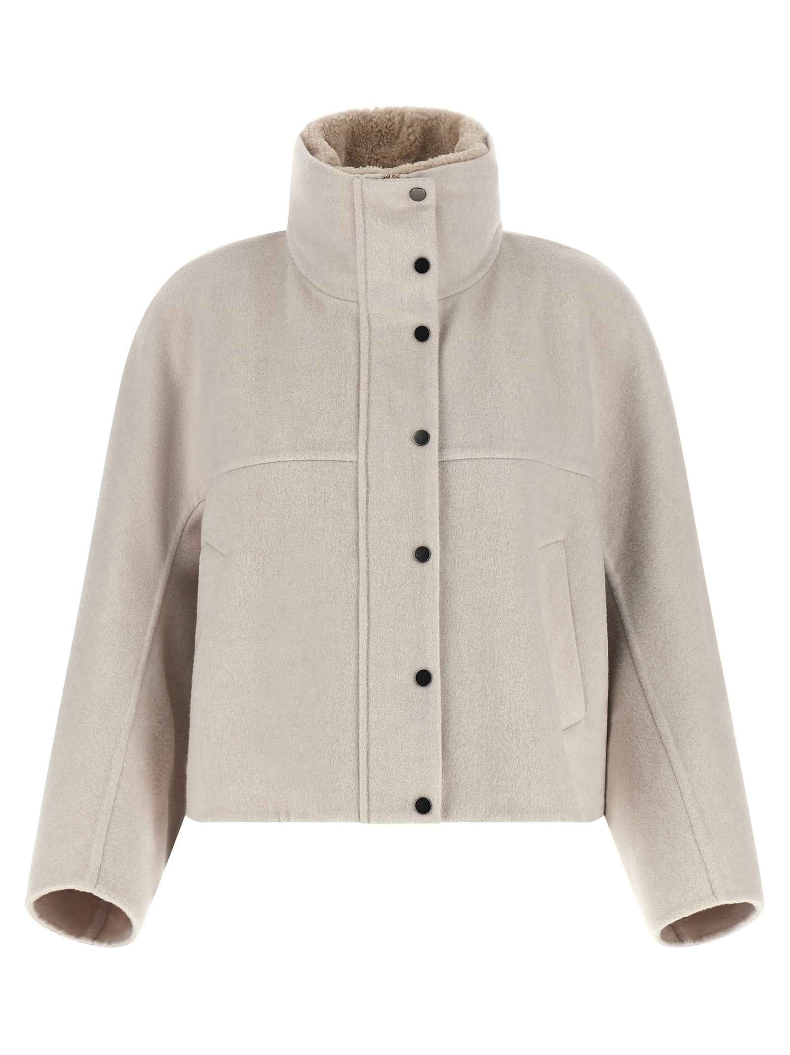 Brunello Cucinelli Gray Virgin Wool Coat
