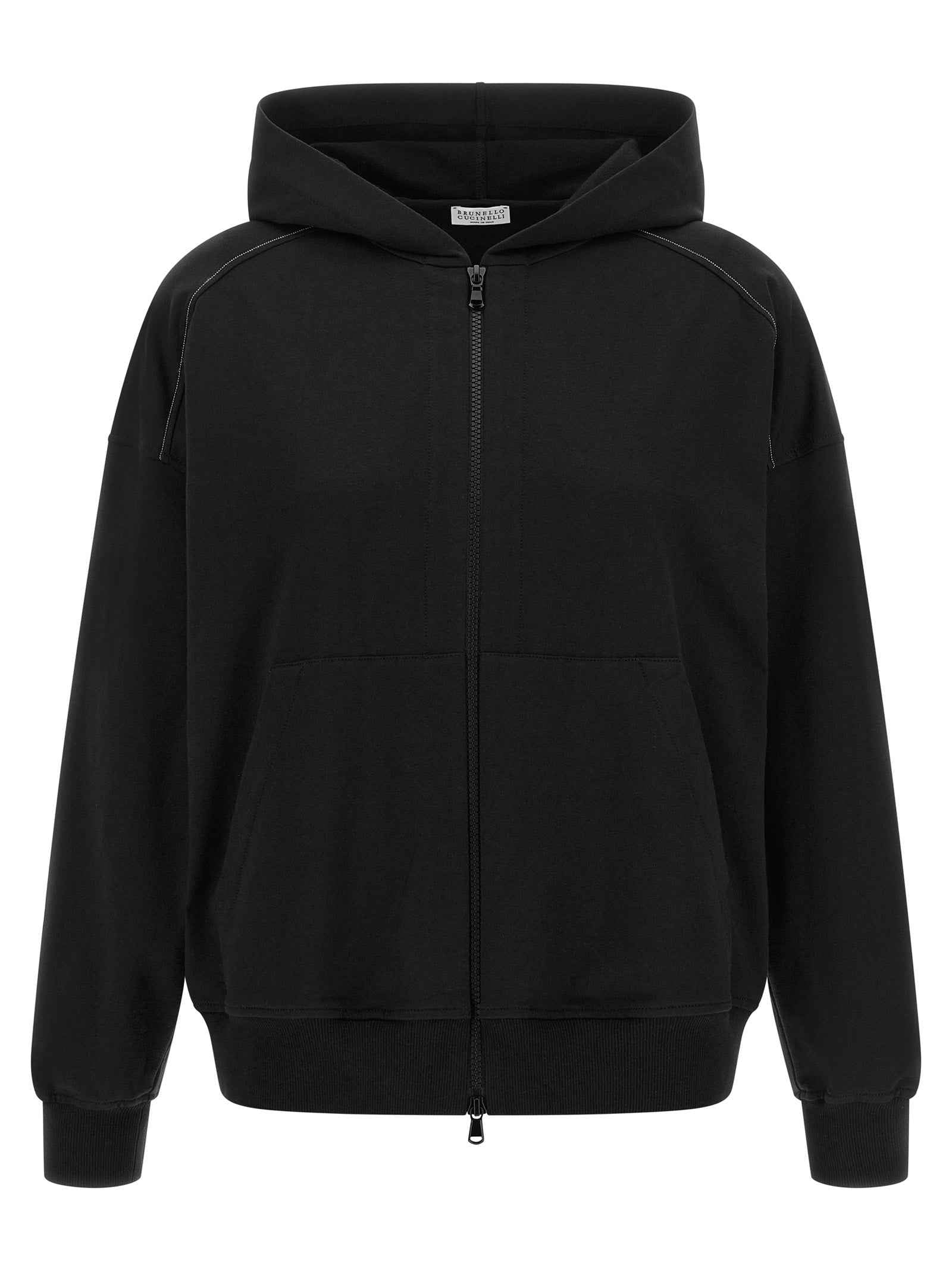 Brunello Cucinelli Black Cotton Sweatshirt