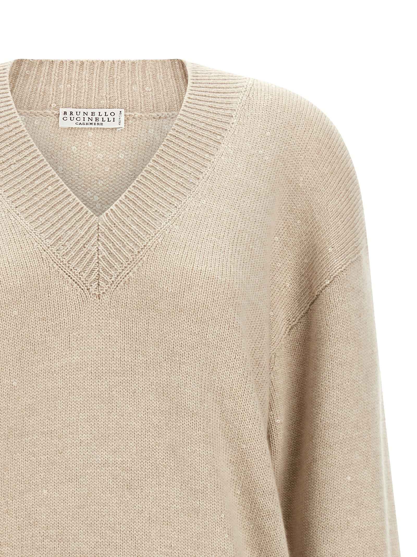 Brunello Cucinelli Beige Cashmere Cardigan