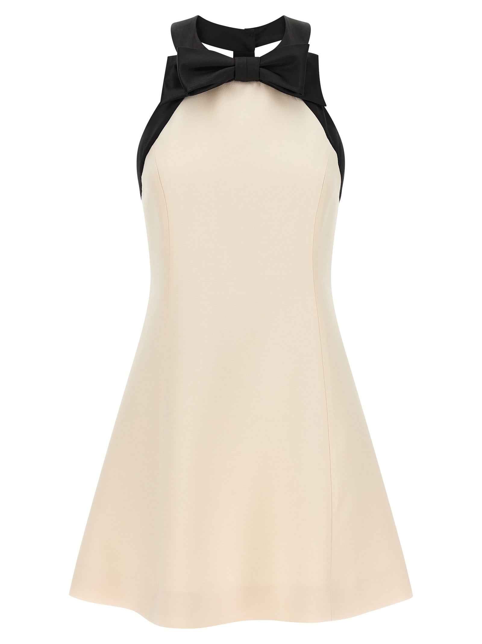 Valentino Garavani Bicolor Virgin Wool Short Dress