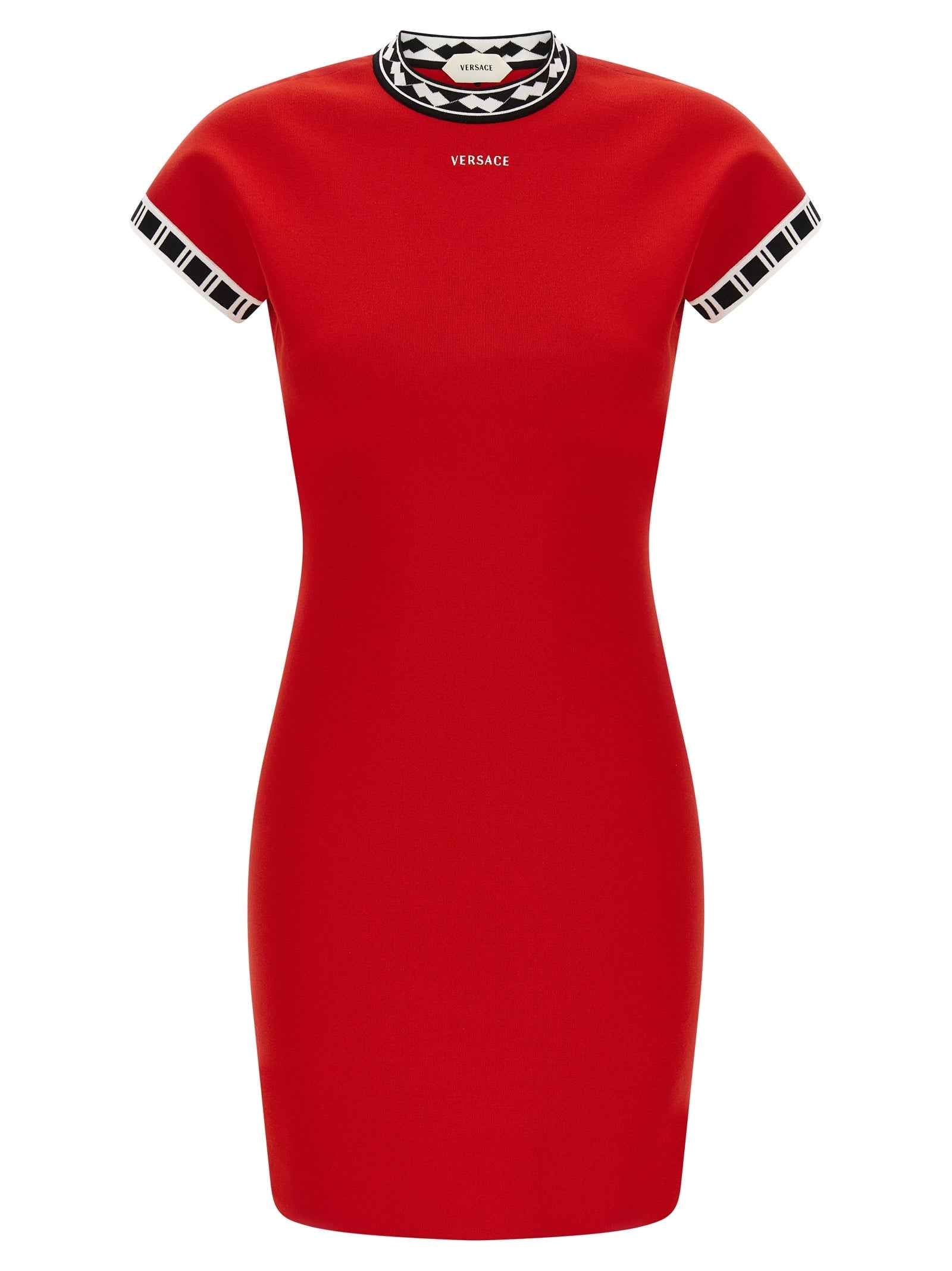 Versace Multicolor Cotton Short Dress