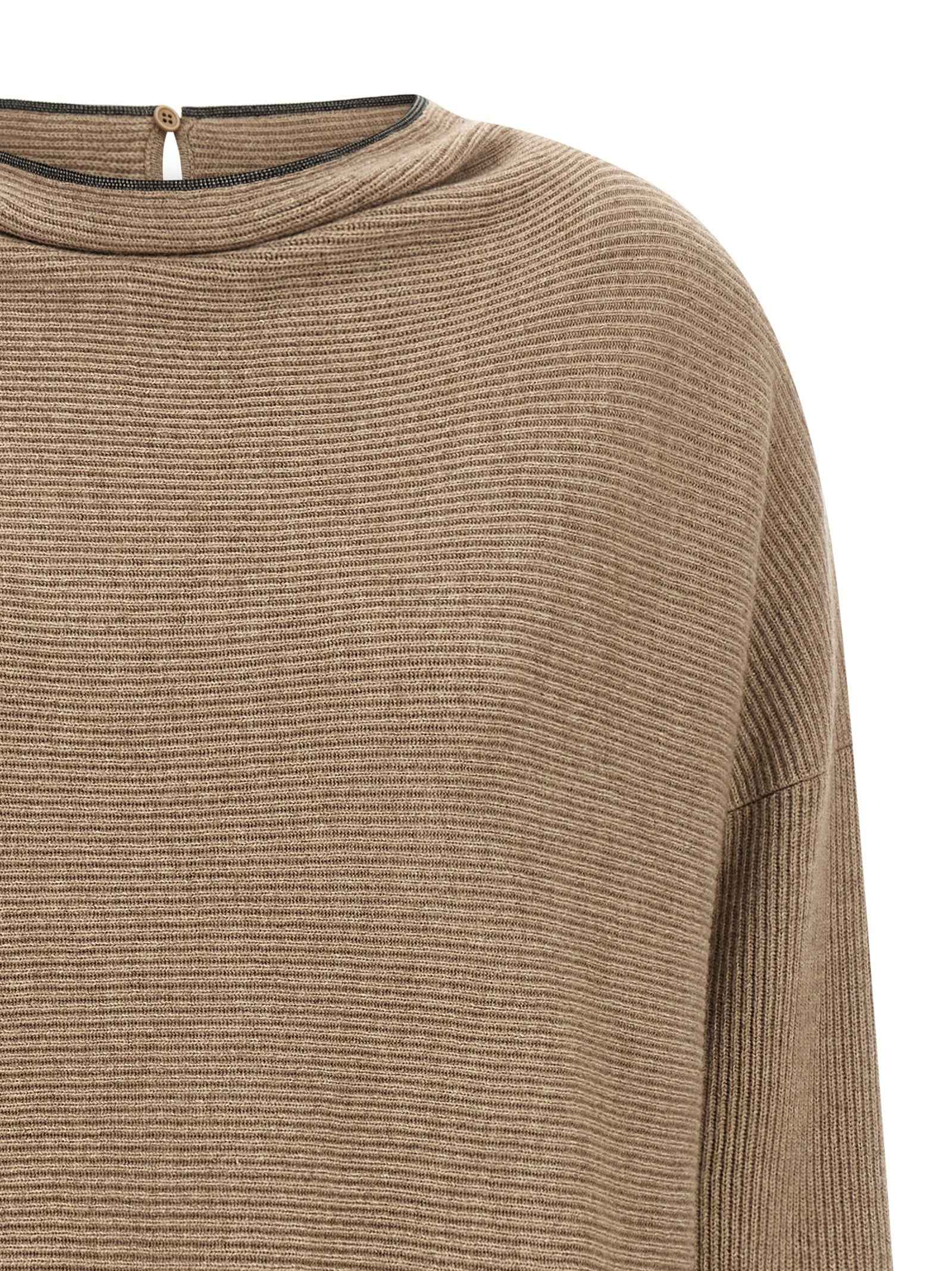 Brunello Cucinelli Beige Virgin Wool Short Dress