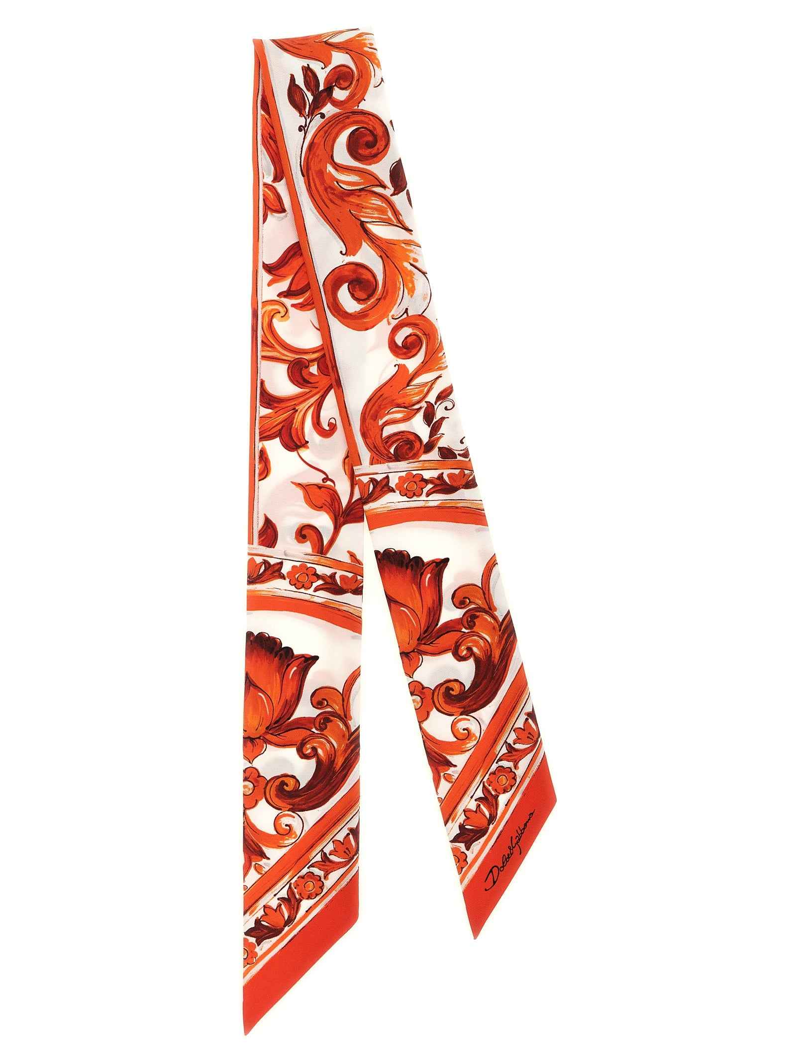Dolce & Gabbana Orange Silk Foulard