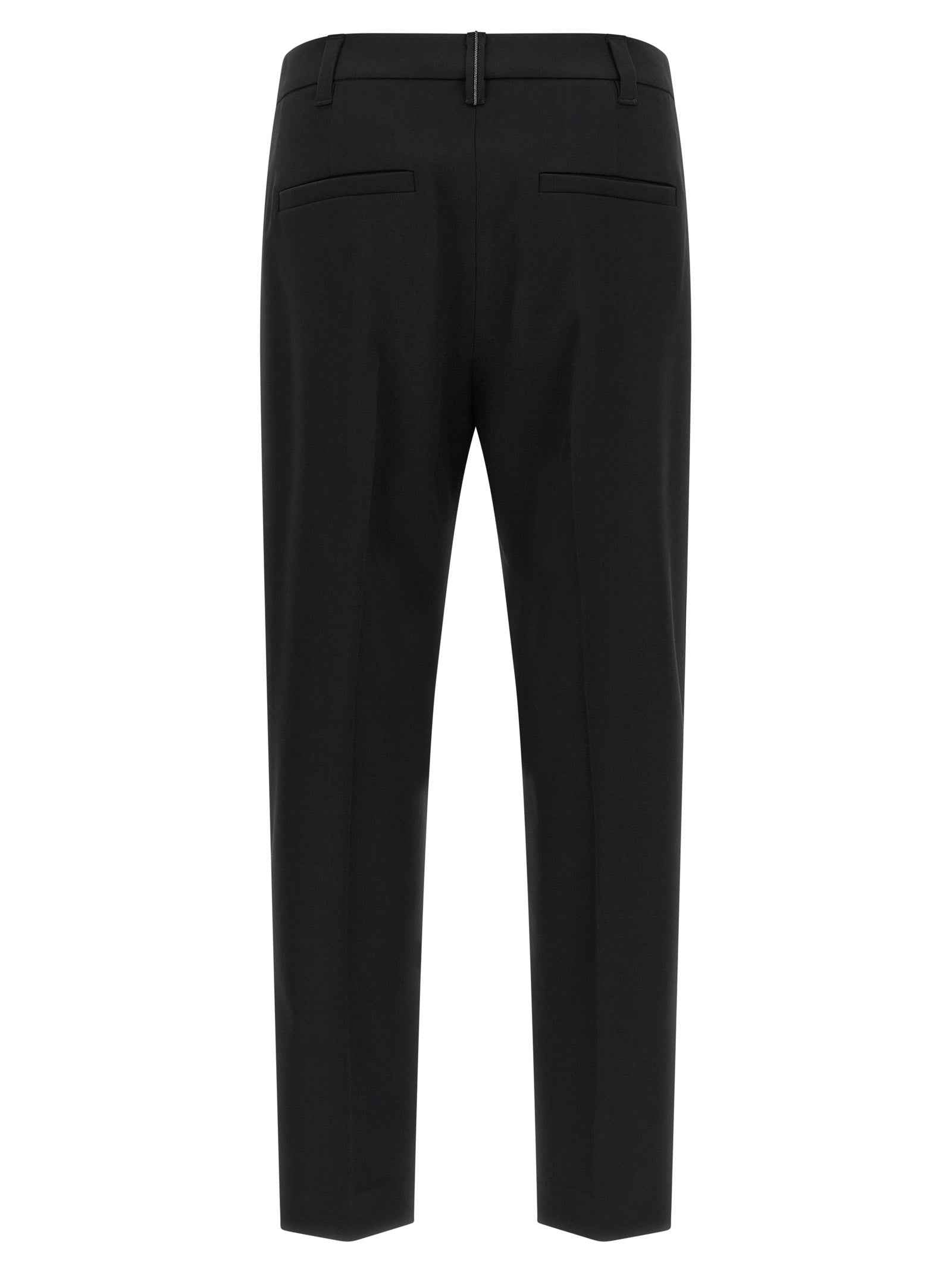 Brunello Cucinelli Black Virgin Wool Dress Pants